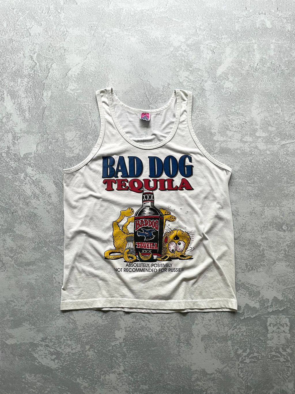 Vintage 90s Bad Dog Tequila Funny Tank Top - XL