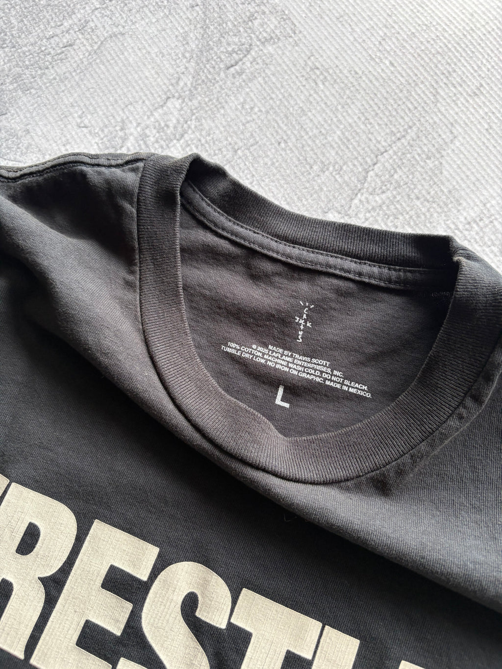 Travis Scott Cactus Jack x WWE Wrestling Is Real Tee - L