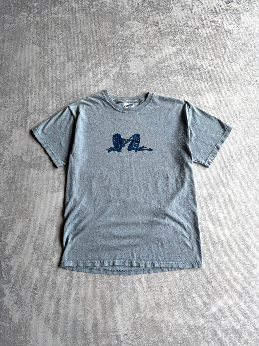 Vintage 2000s Amsterdam Spellout Freaky Blue Tee Shirt -