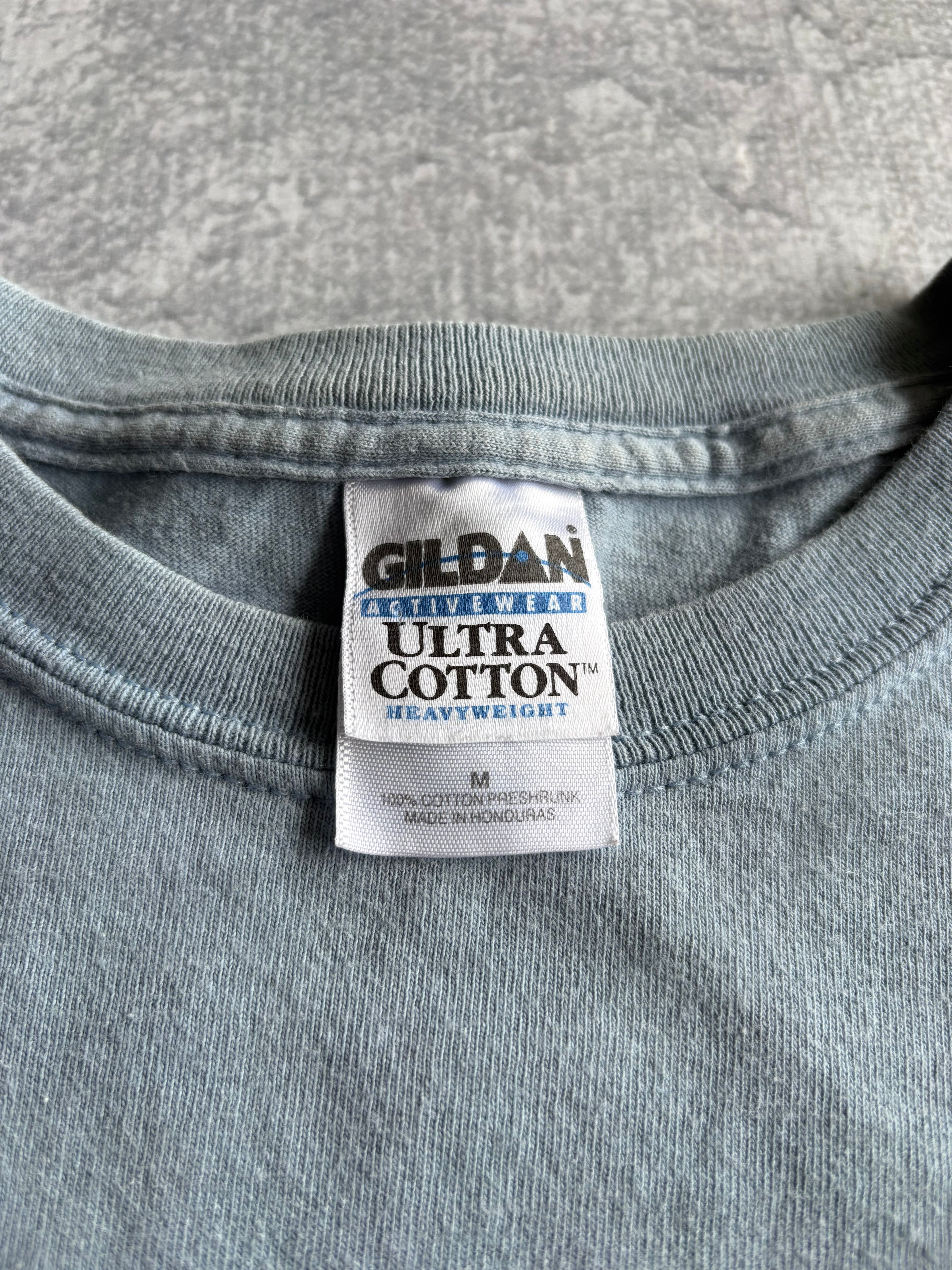 Vintage 2000s Amsterdam Spellout Freaky Blue Tee Shirt -