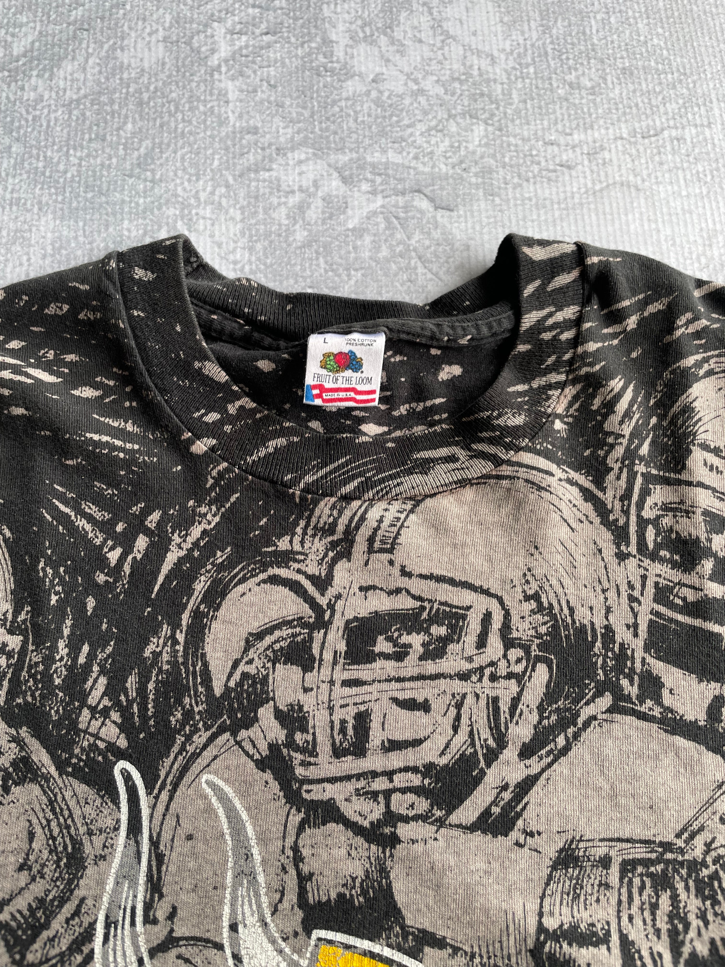Vintage 90s Minnesota Vikings NFL AOP Tee Shirt - XL
