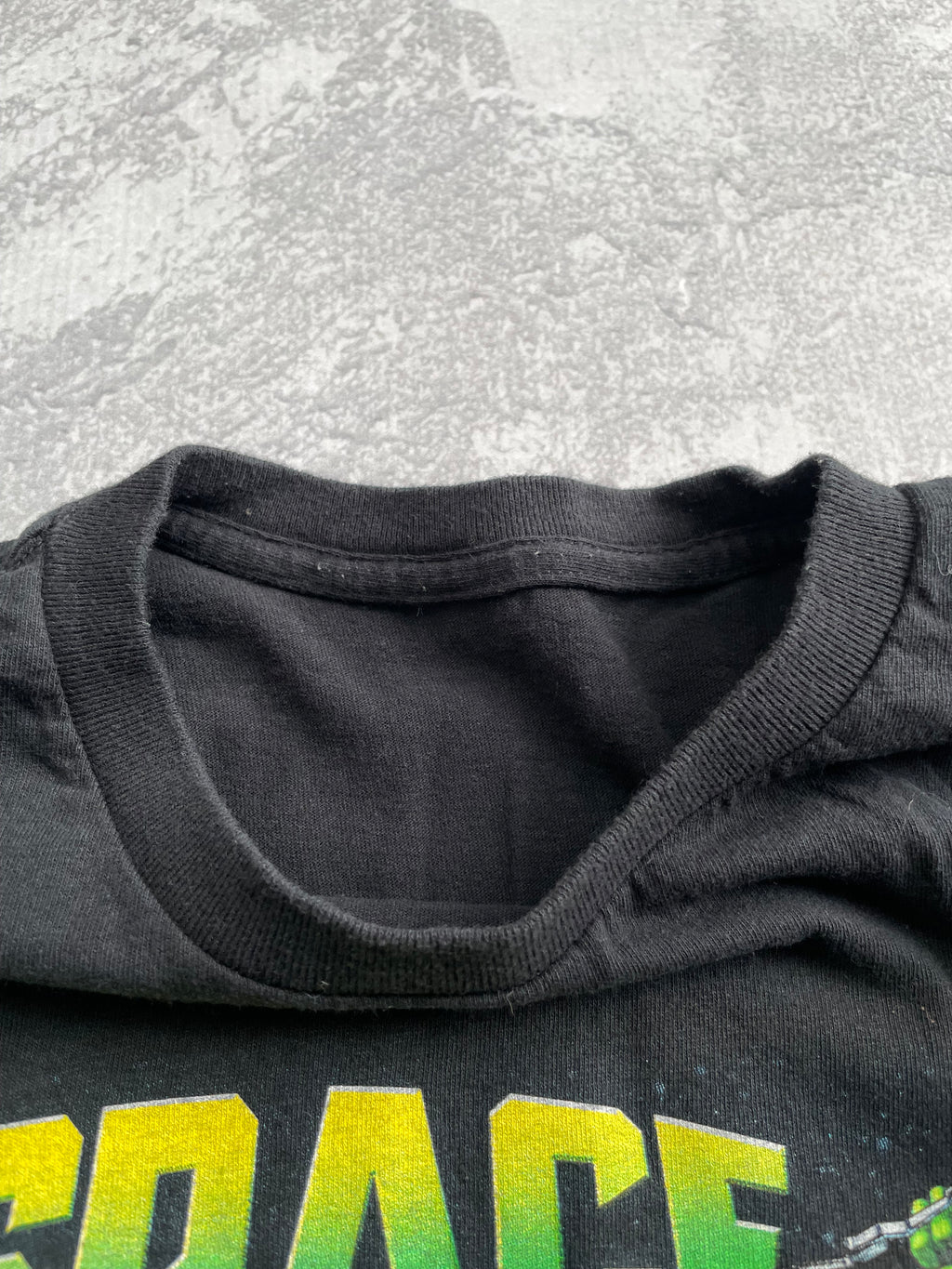 Vintge 2000s Space Age Alien Biker Tee Shirt - XL