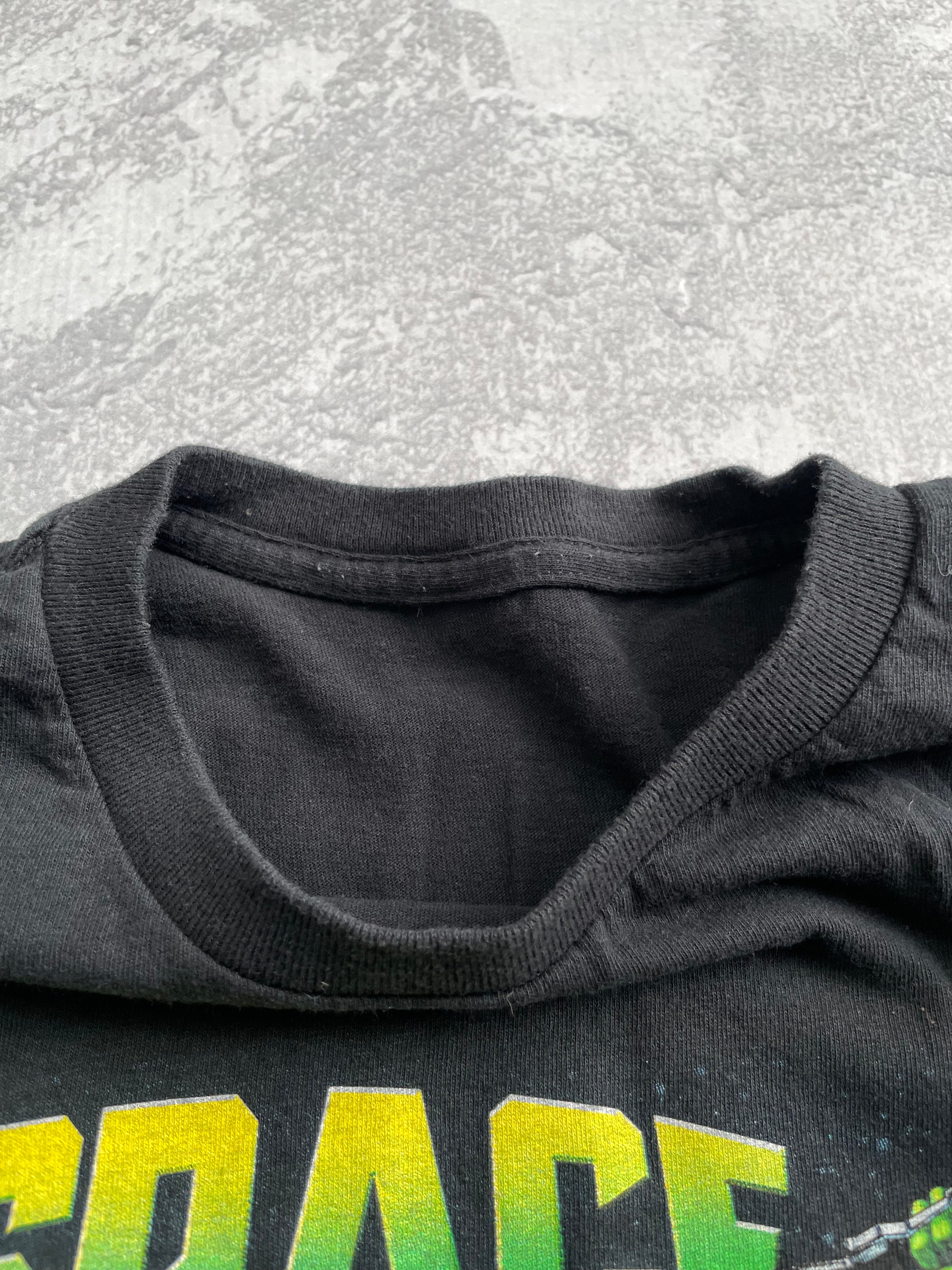 Vintge 2000s Space Age Alien Biker Tee Shirt - XL