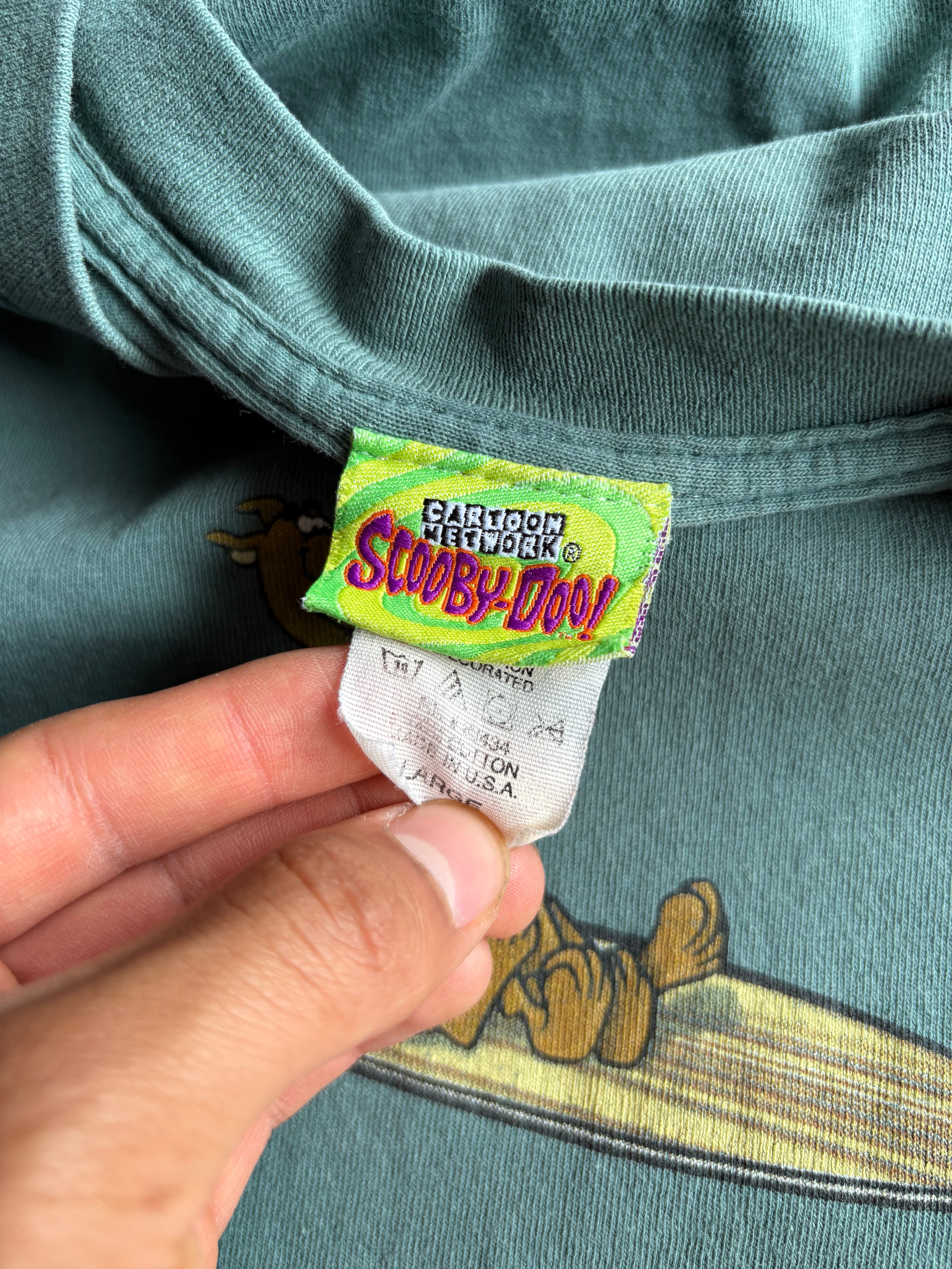 Vintage 2000s Scooby Doo Blue Surf Tee Shirt - L