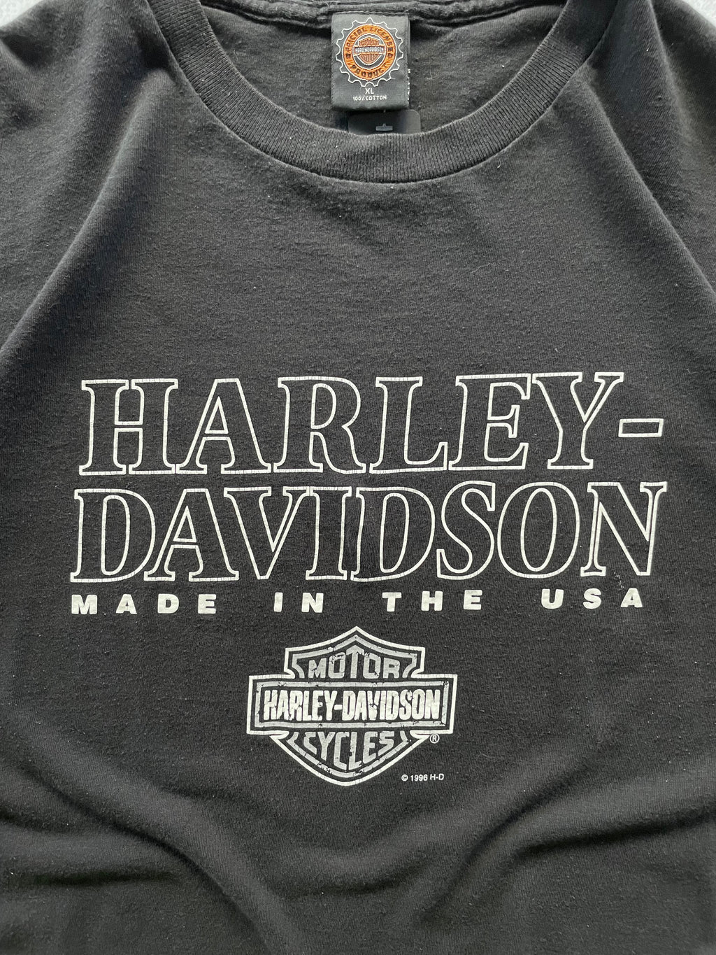 Vintage 1996 Harley Davidson Spell Out Tee Shirt - XL
