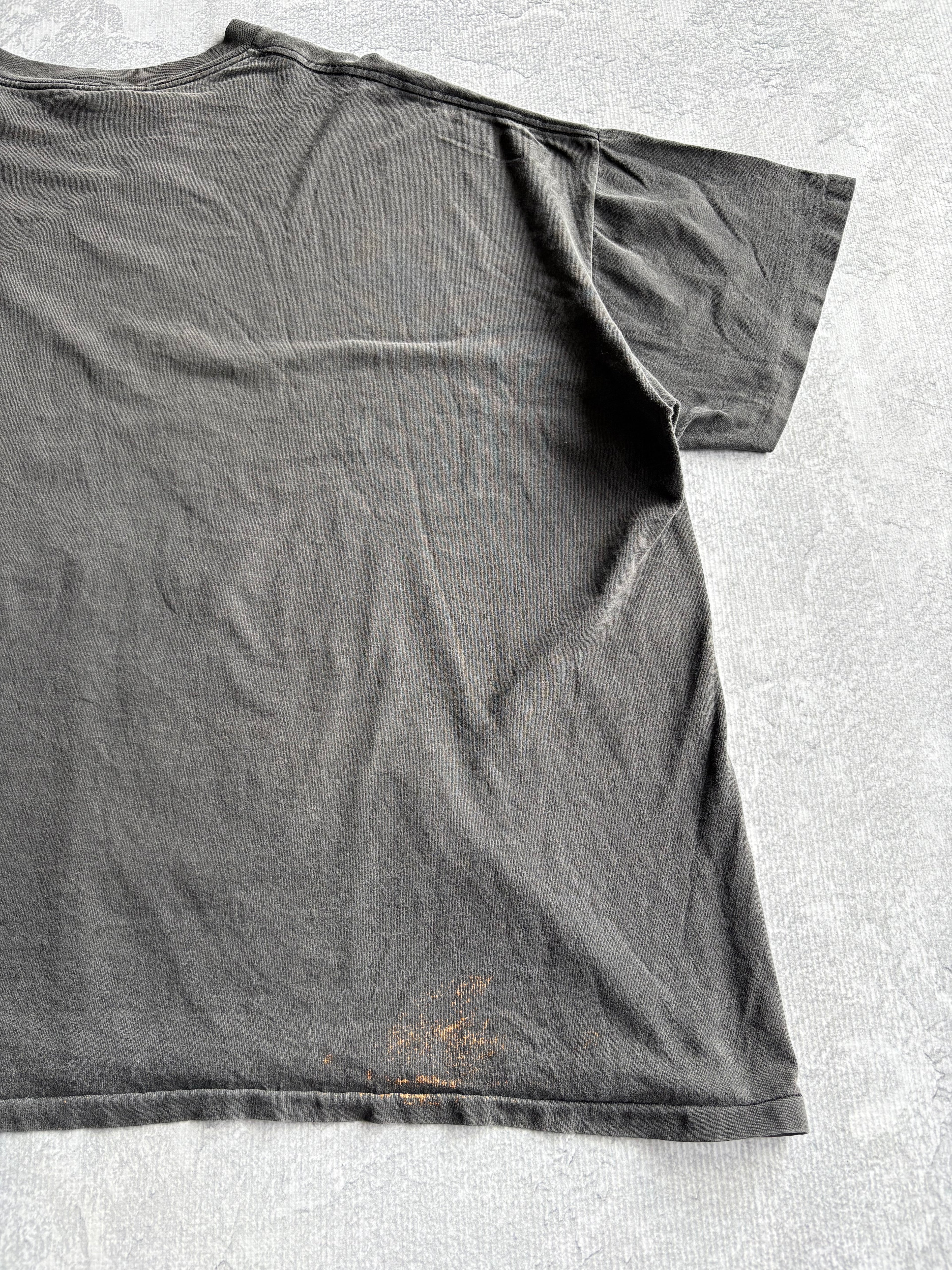 Vintage 90s Disney Designs Mickey Mouse Big Print Faded Black Tee Shirt - 2XL