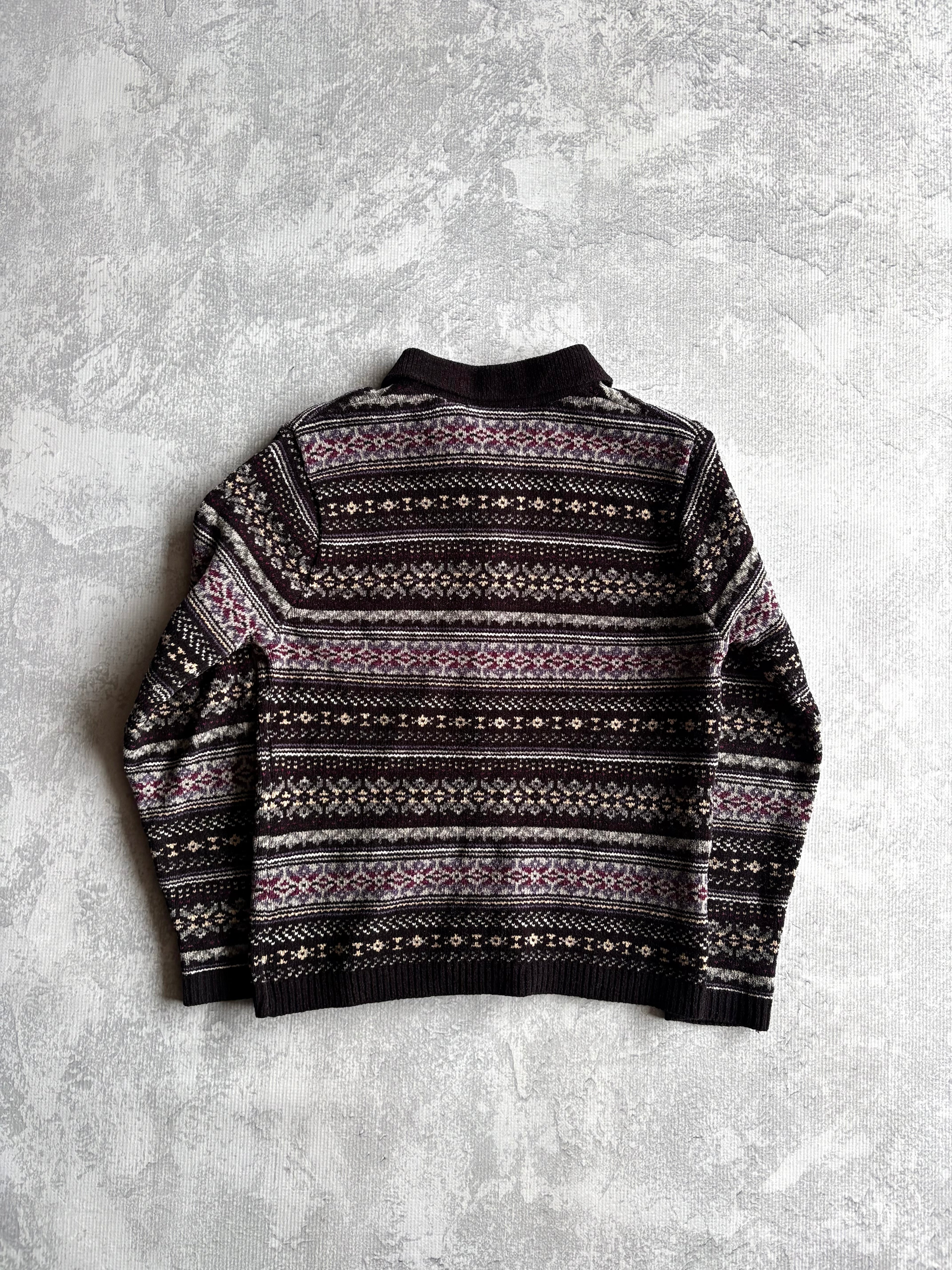 Vintage 90s Croft and Barrow Petite Collard Knit Sweater - S