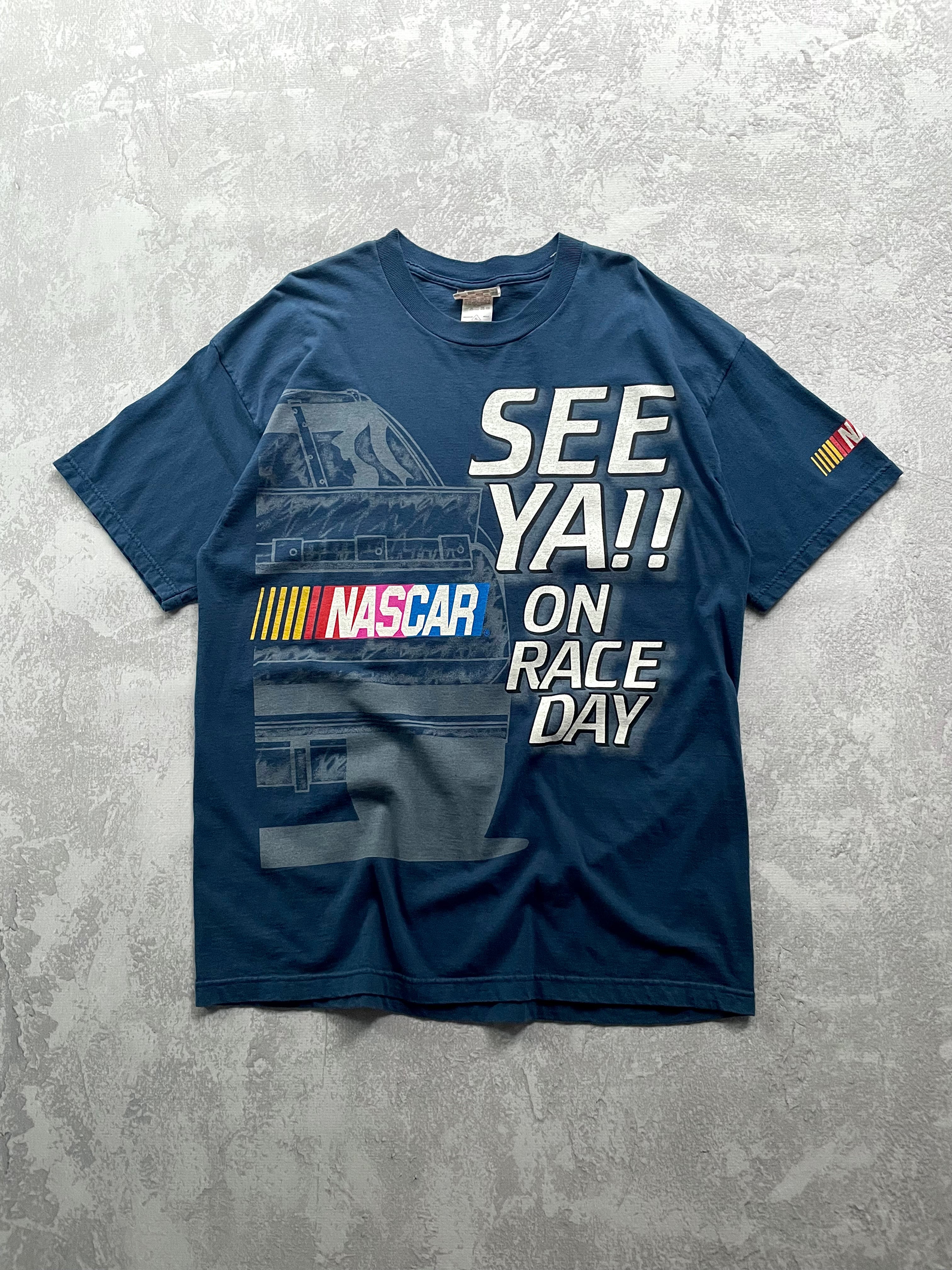 Vintage 90s See Ya!! On Race Day AOP Tee Shirt - XL