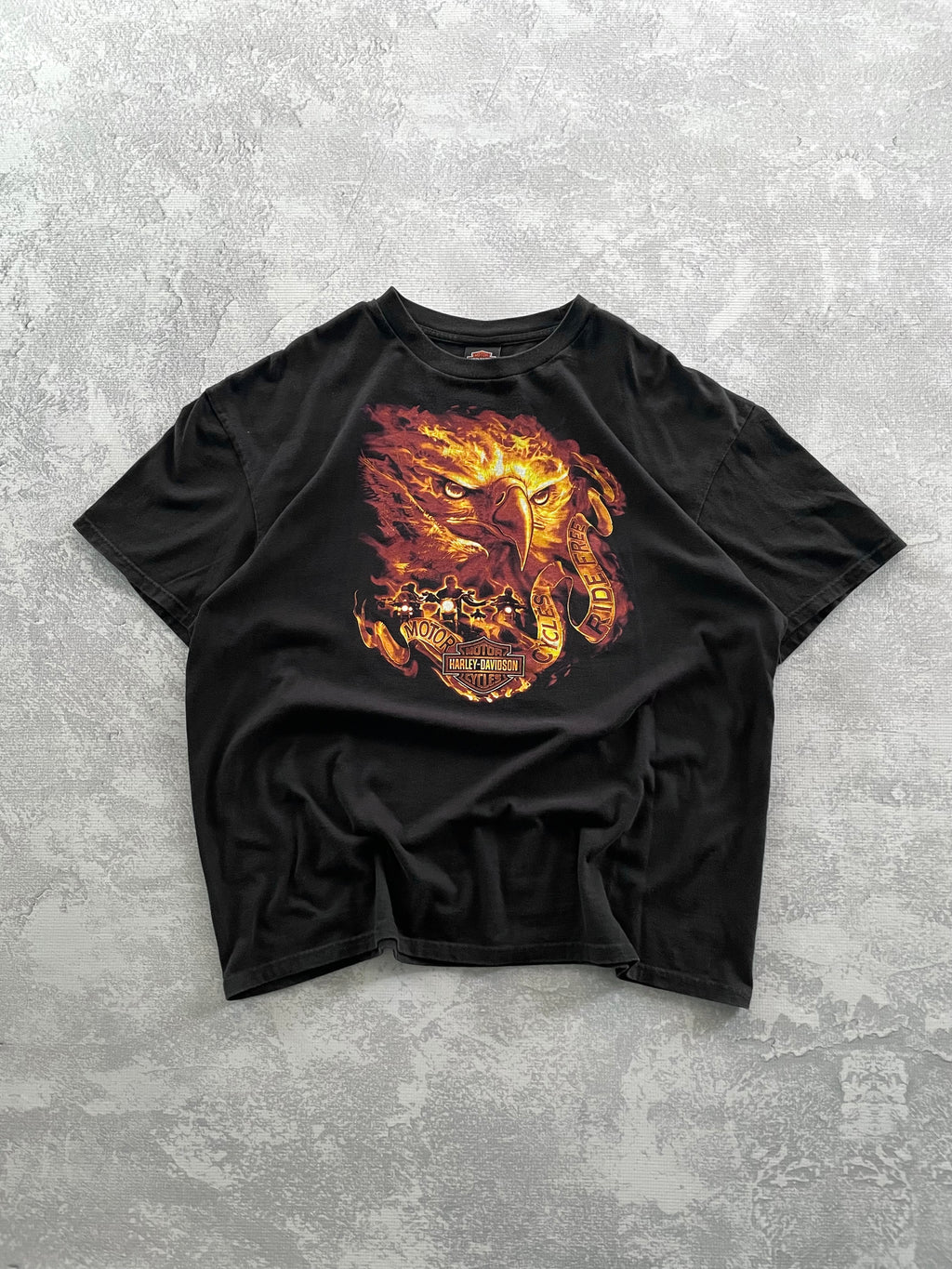Vintage 2000s Harley Davidson Eagle Flame - 2XL