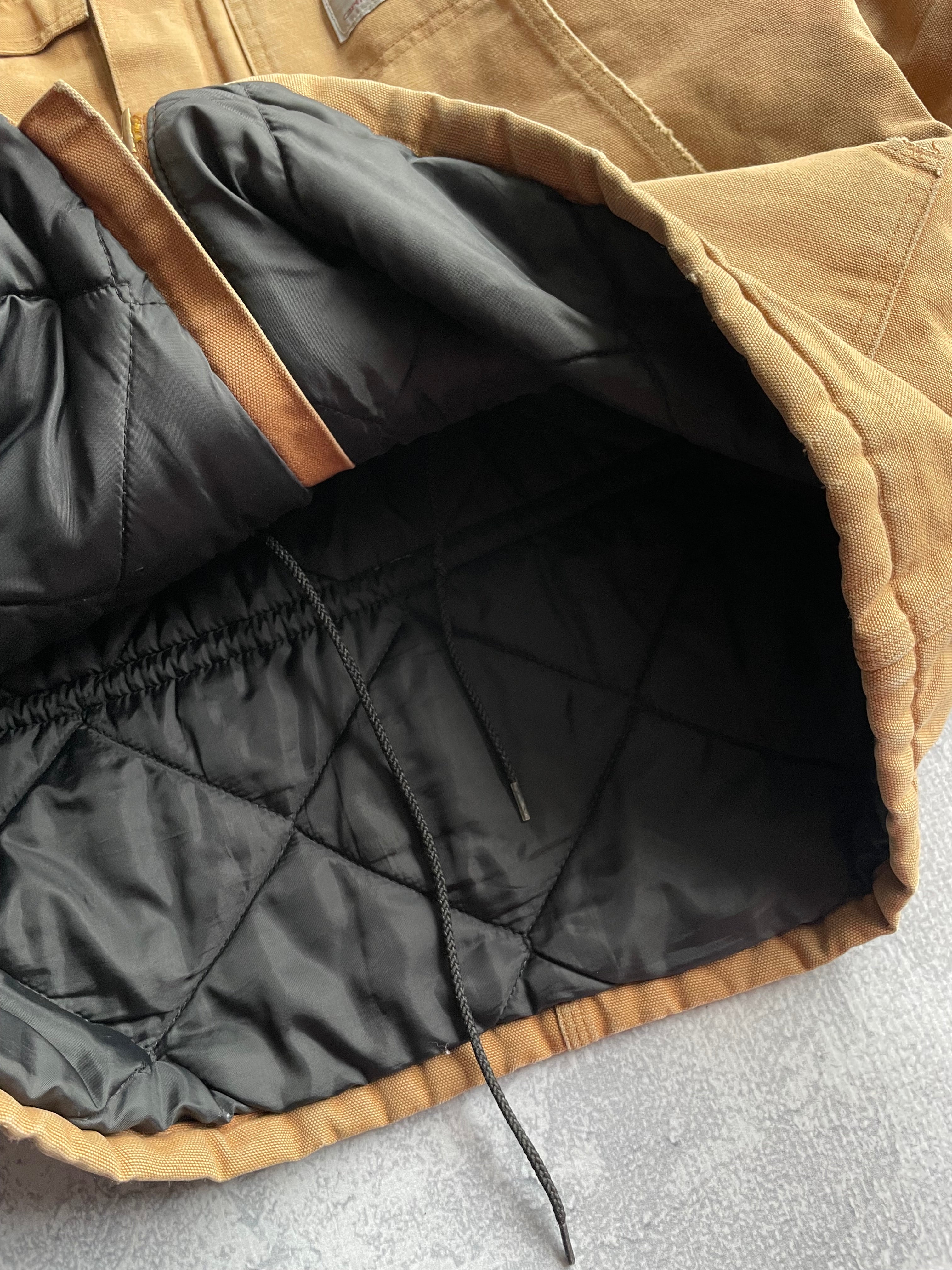 Vintage Carhartt Arctic Quilt Lined Duck Traditional Tan Coat Jacket - L