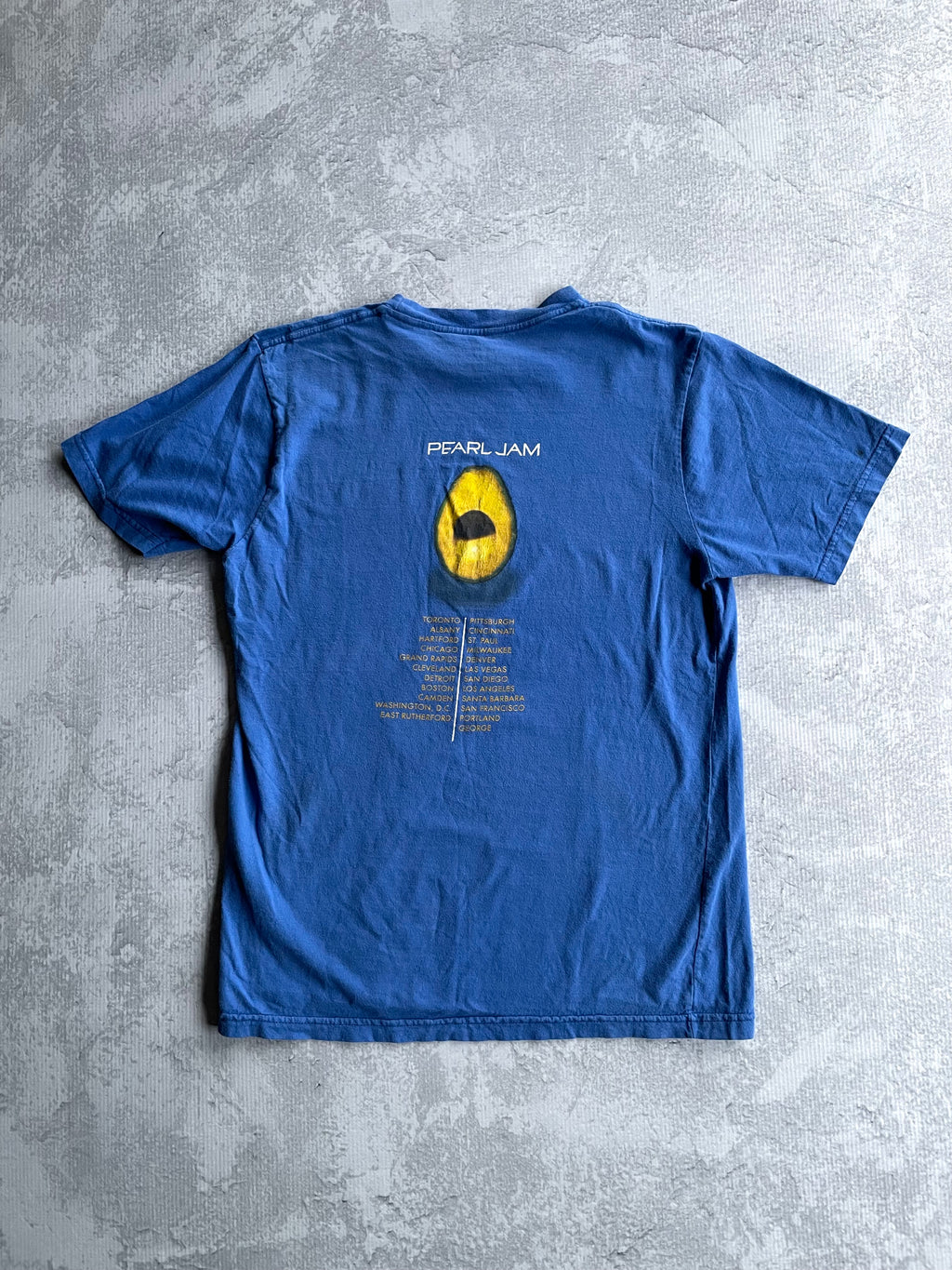 Vintage 2006  Pearl Jam Avocado Tour Blue Tee Shirt - S