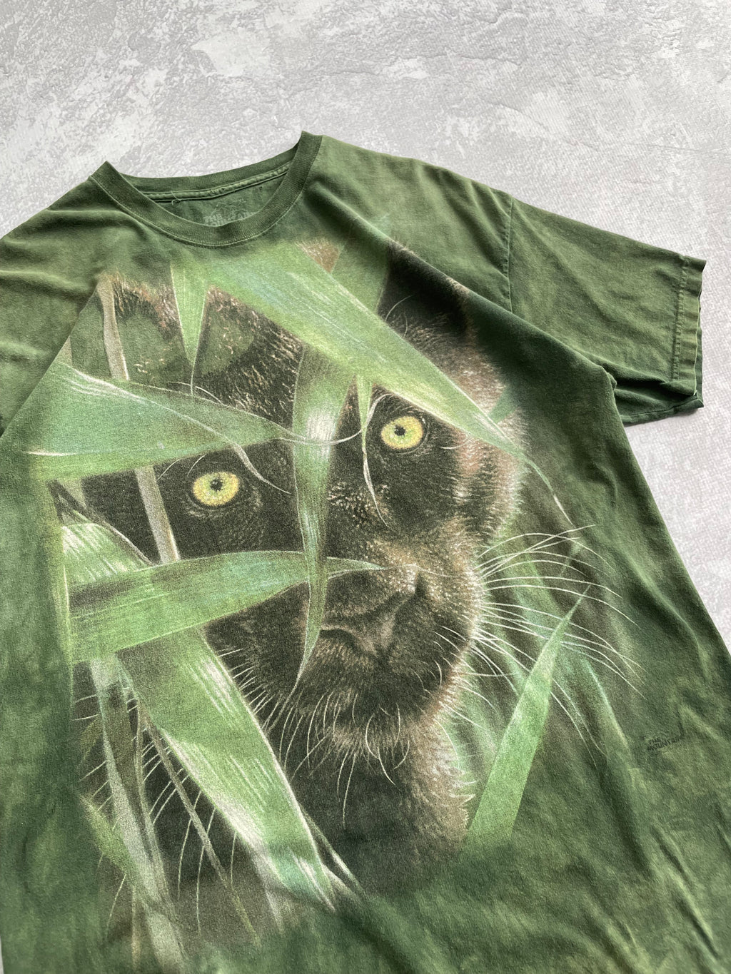 Vintage The Mountain Panther Tie Dye Green Tee Shirt - XL