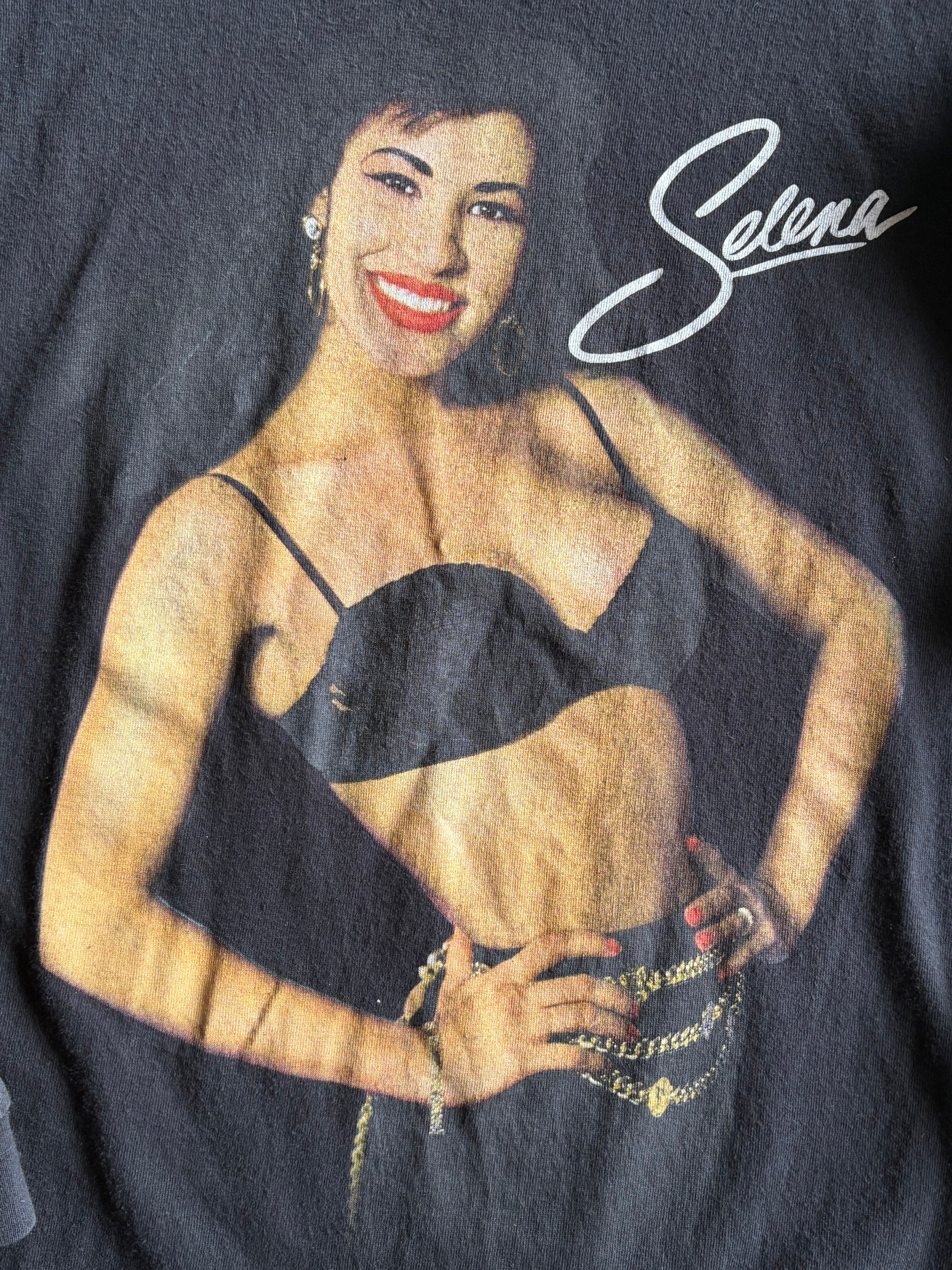 Vintage Selena Quintanilla Rose Long Sleeve Tee Shirt - M