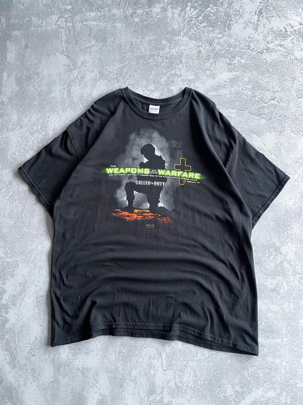 Vintage Called to Duty Modern Warfare Parody Jesus Christian Tee Shirt - 2XL