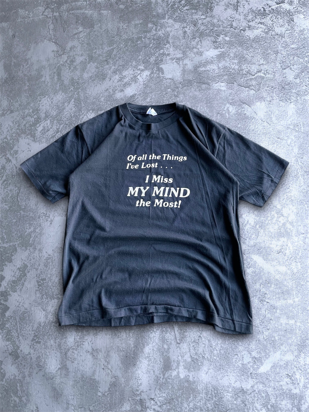 Vintage 80s Lost My Mind Funny Single Stitch Tee Shirt - M