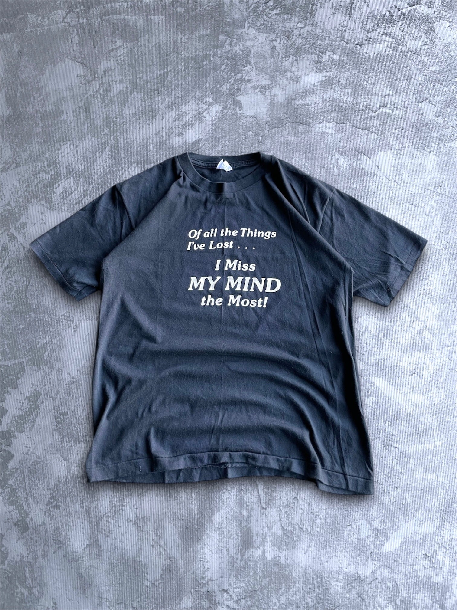 Vintage 80s Lost My Mind Funny Single Stitch Tee Shirt - M