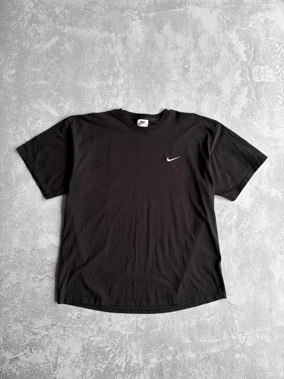Vintage 90s Nike Swoosh Logo Black Tee Shirt - XL