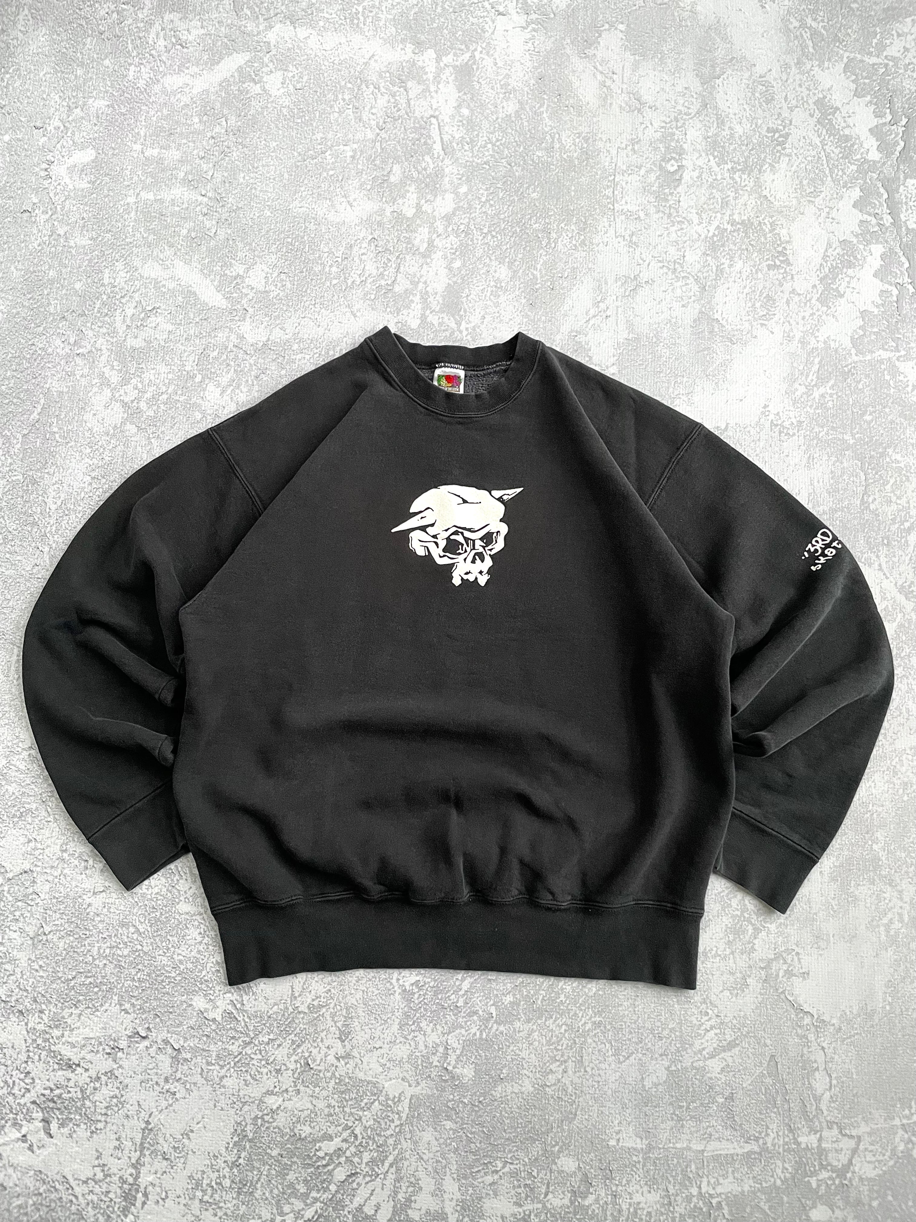 Vintage 3rd Lair Skate Skull Crewneck - XL