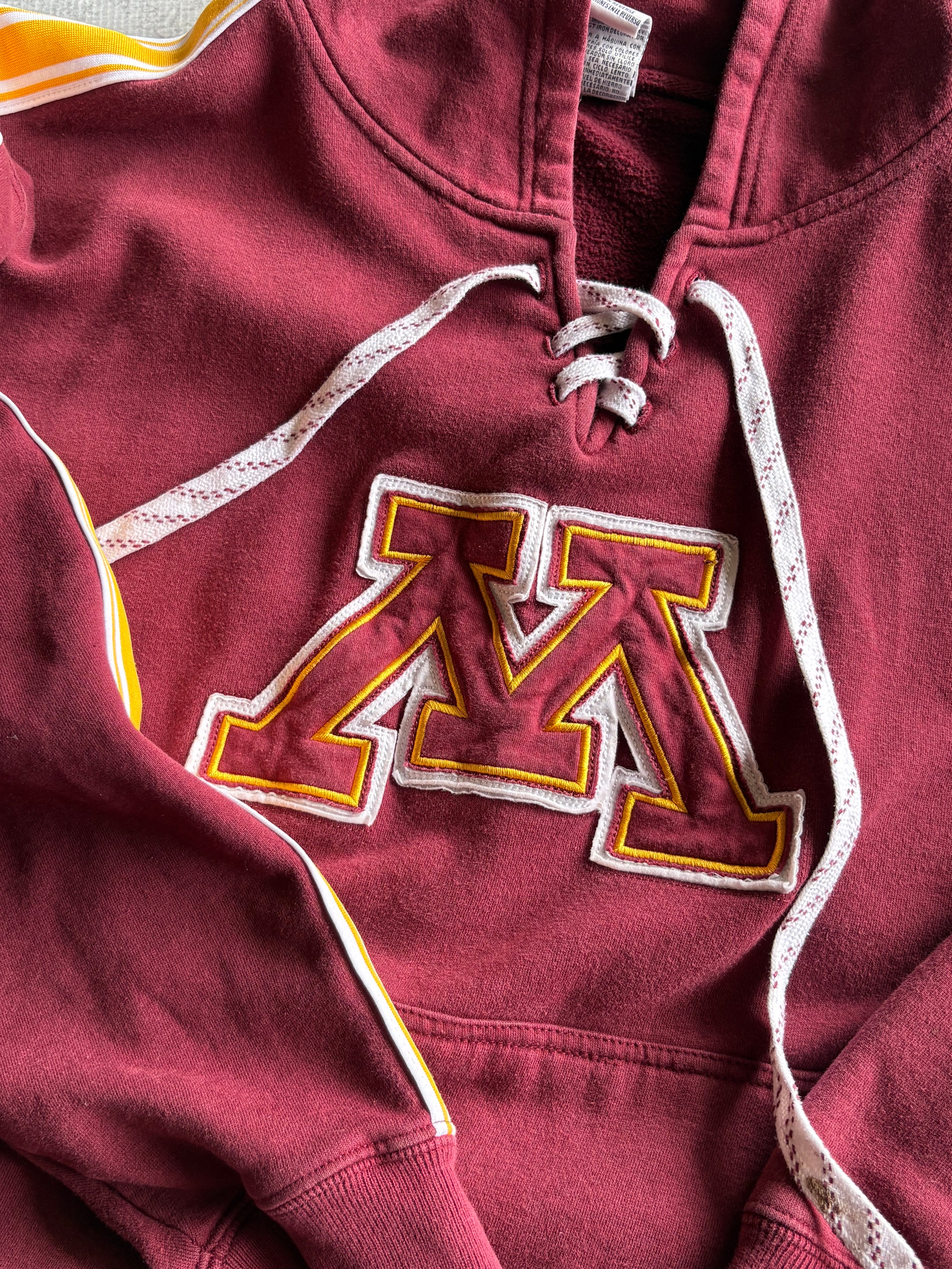 Vintage 90s University of Minnesota Gophers Logo Hockey Hoodie - 2XL