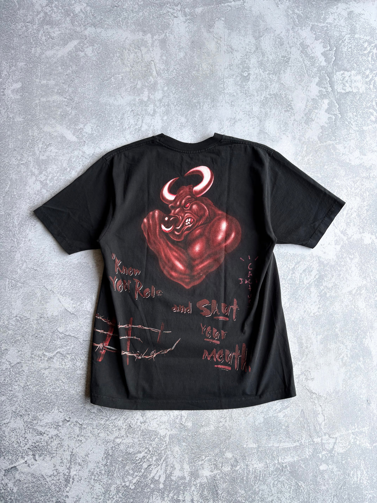 Travis Scott Cactus Jack x WWE Know Your Role The Rock  Tee - L