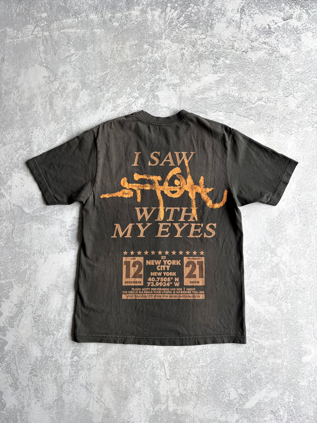 Travis Scott Cactus Jack Utopia Circus Maximus Tour Grey Tee Shirt - M
