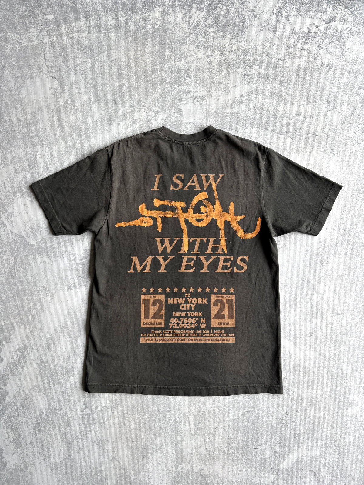 Travis Scott Cactus Jack Utopia Circus Maximus Tour Grey Tee Shirt - M