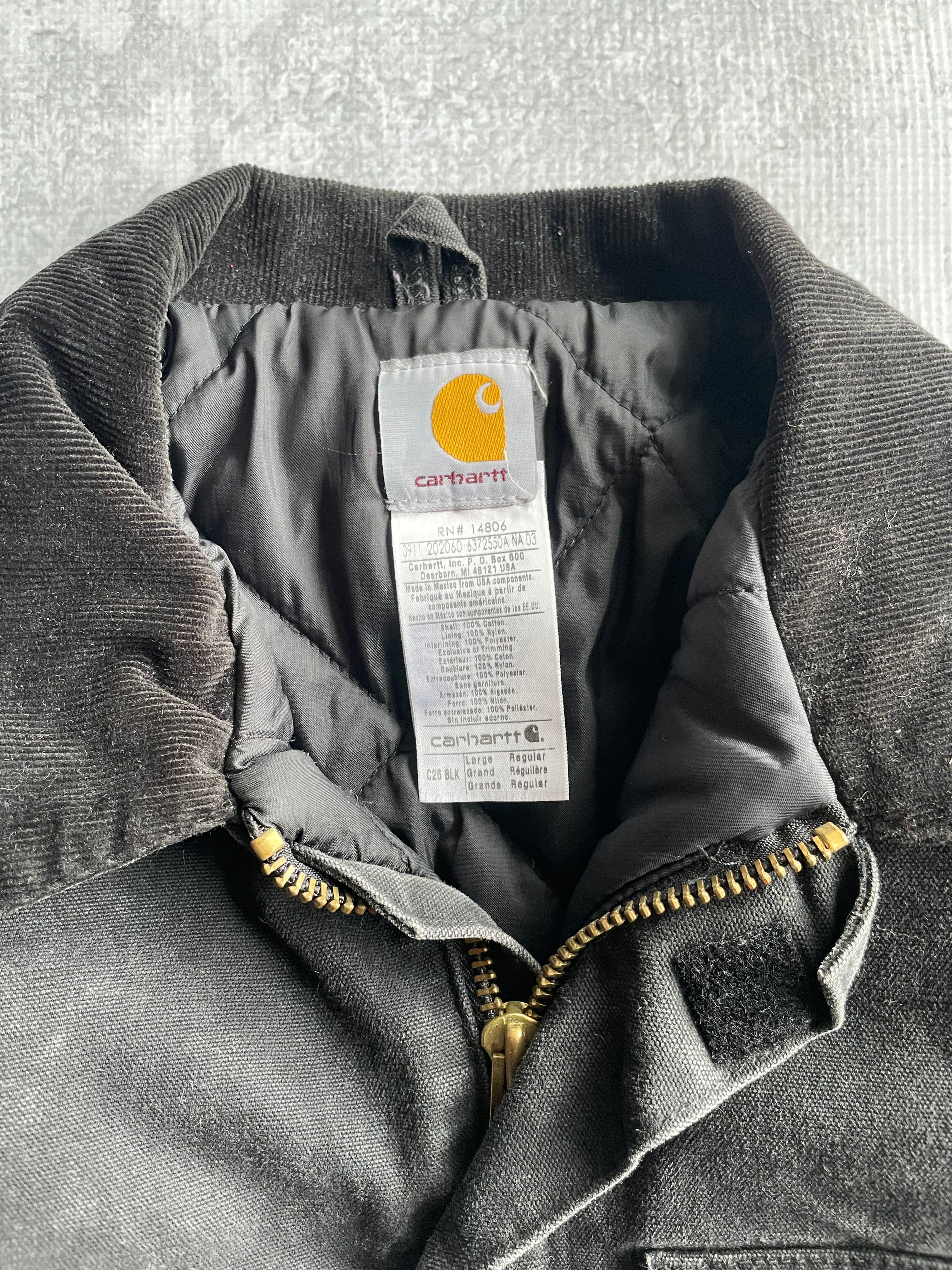 Vintage Carhartt Arctic Quilt Lined Sandstone Duck Traditional Coat Jacket - L