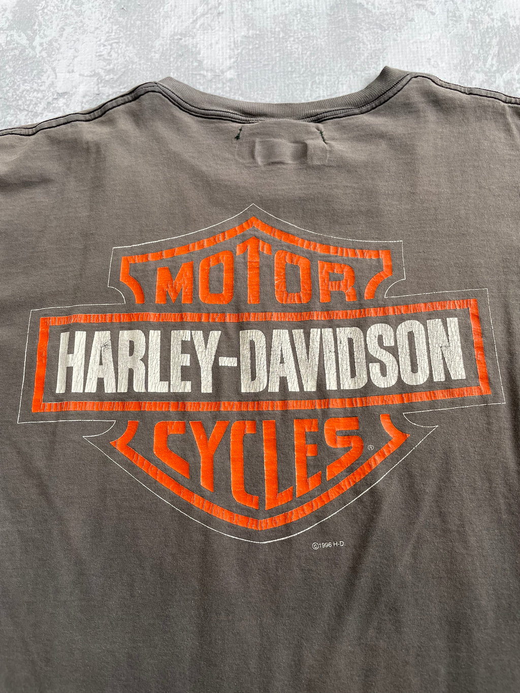 Vintage 1996 90s Harley Davidson Spellout Logo Tee Shirt - L