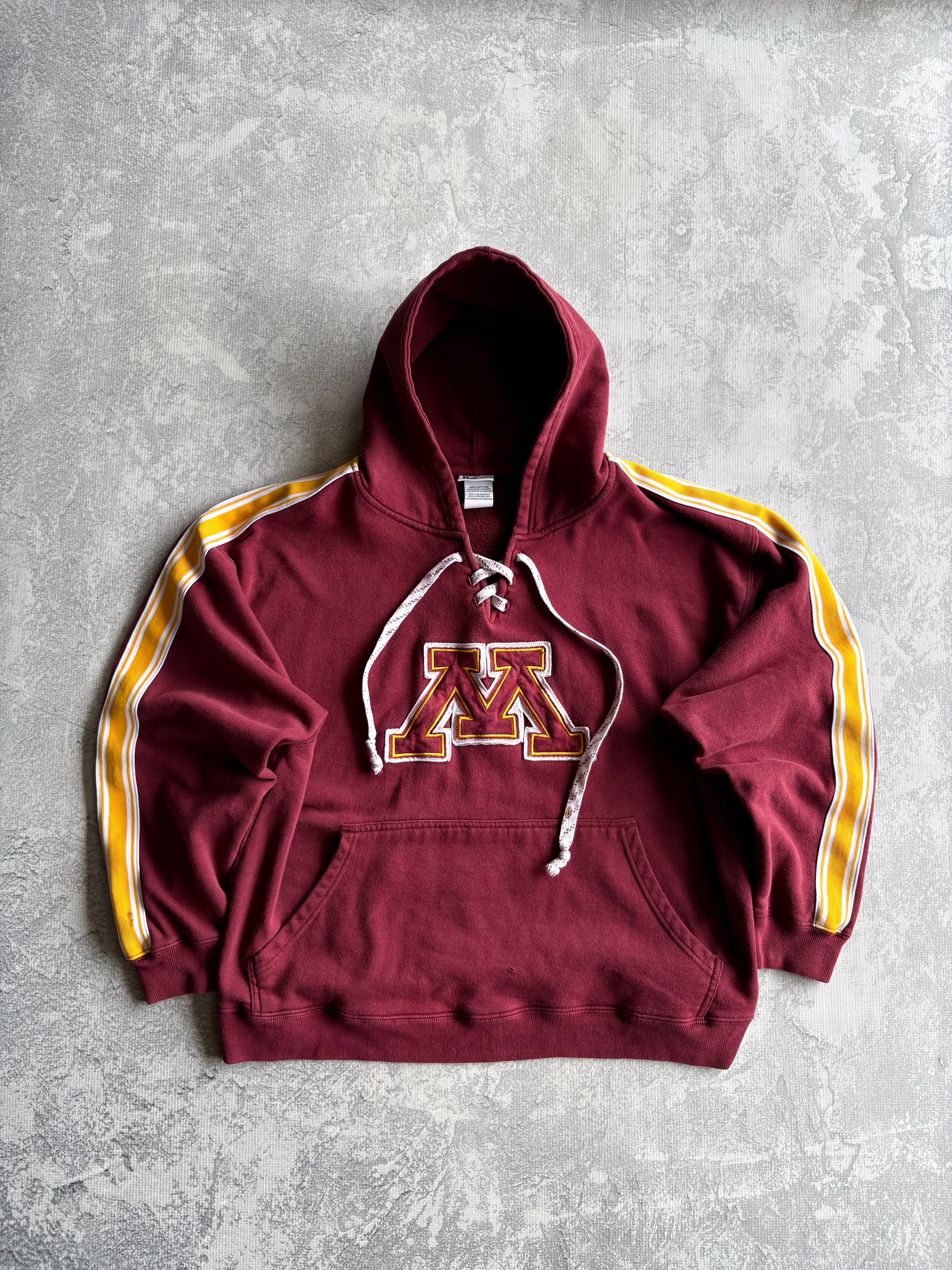 Vintage 90s University of Minnesota Gophers Logo Hockey Hoodie - 2XL