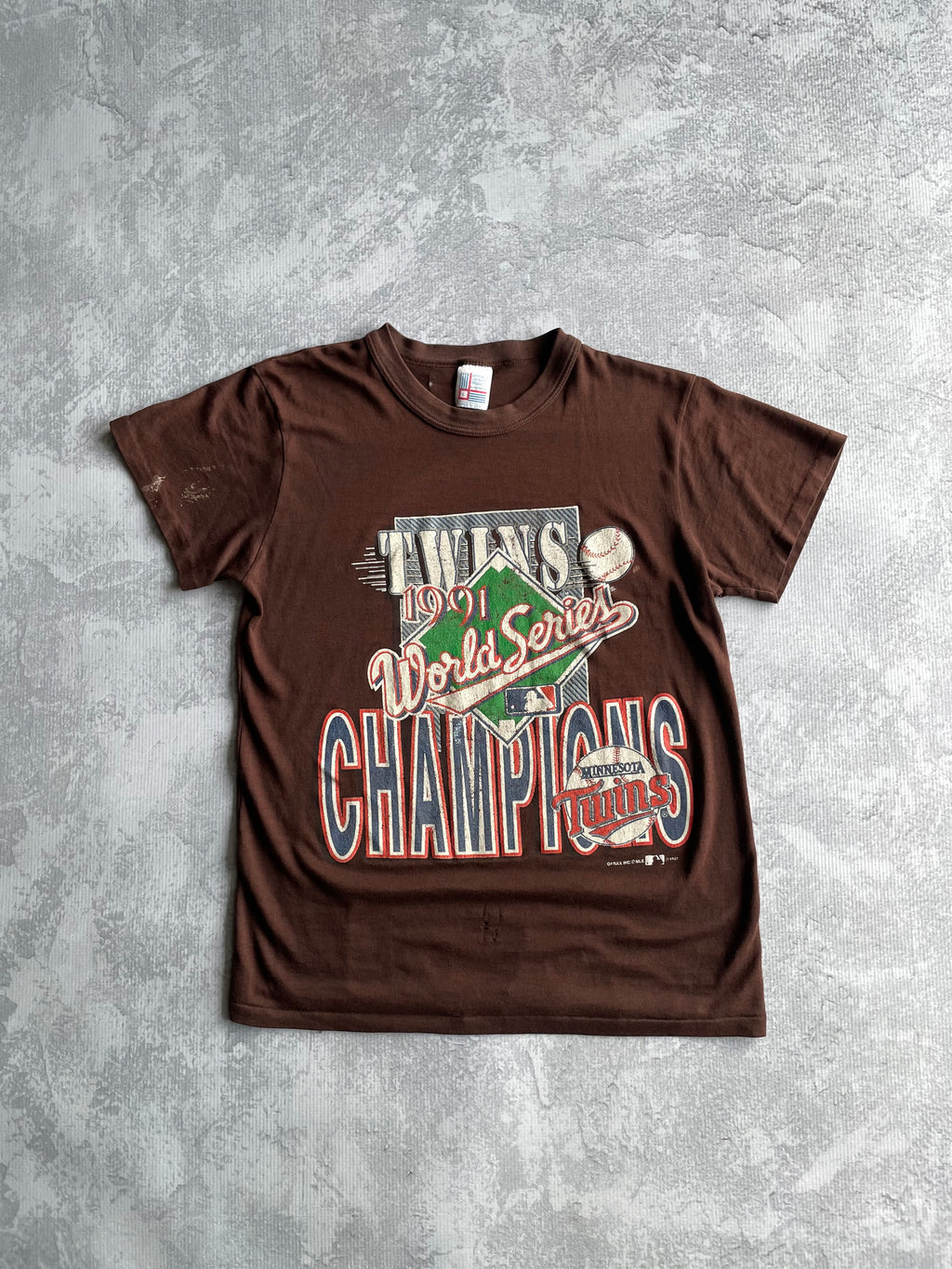 Vintage 1991 Minnesota Twins World Series Champions Tee Shirt - L