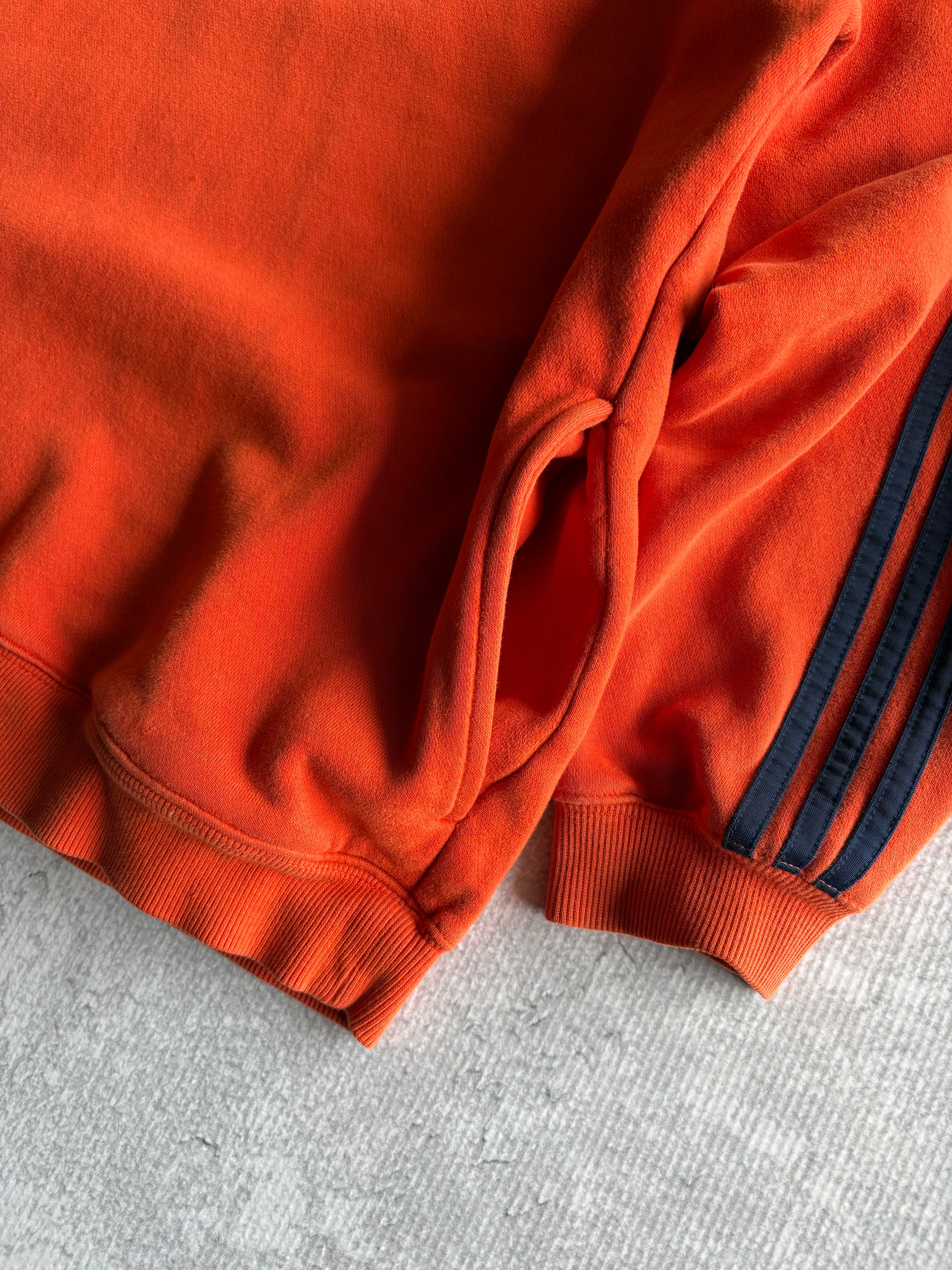 Vintage 90s Adidas Spellout Orange Hoodie - S