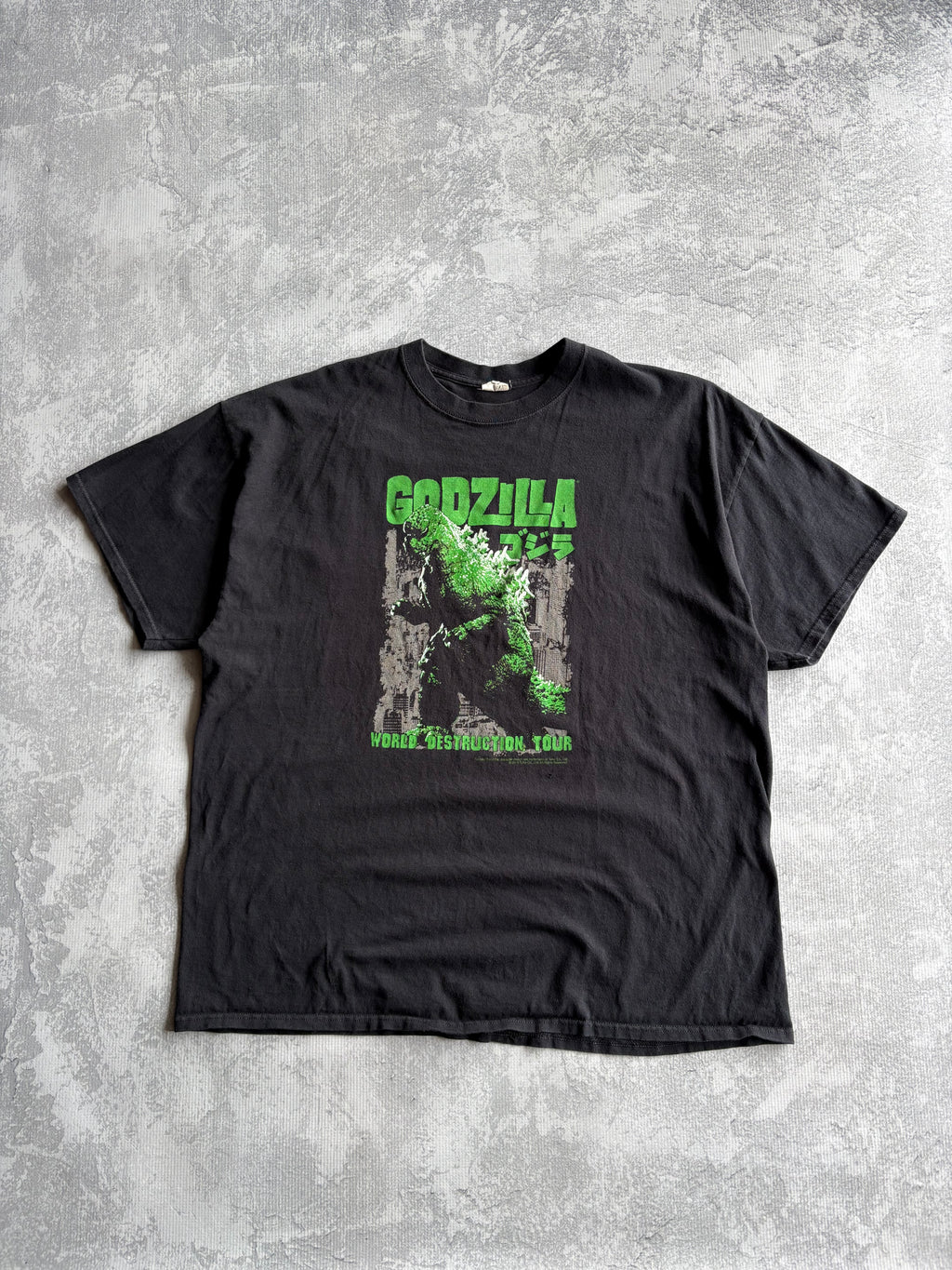 Vintage 2009 Godzilla World Destruction Tour Black Tee Shirt - 2XL