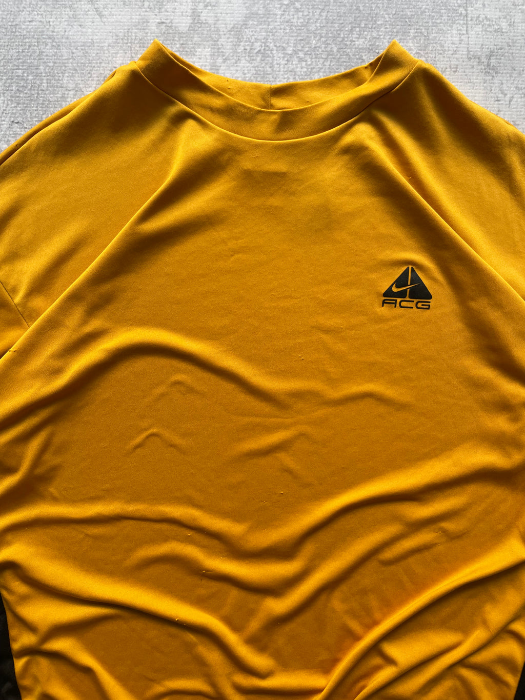 Vintage 90s Nike ACG Yellow Athletic Longsleeve Jersey - 2XL