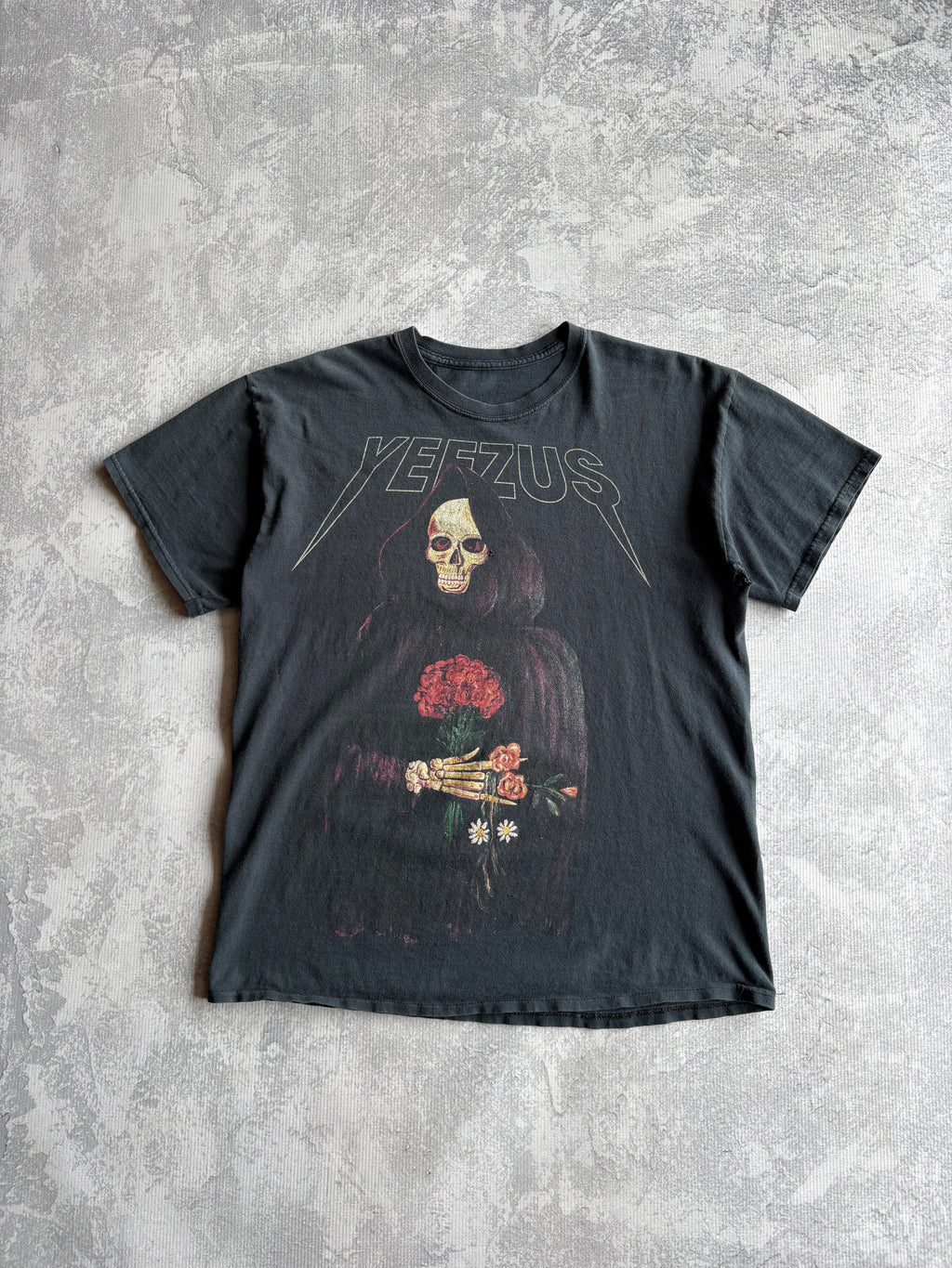 2013 Kanye West Yeezus Tour Merch Reaper Black Tee Shirt - L