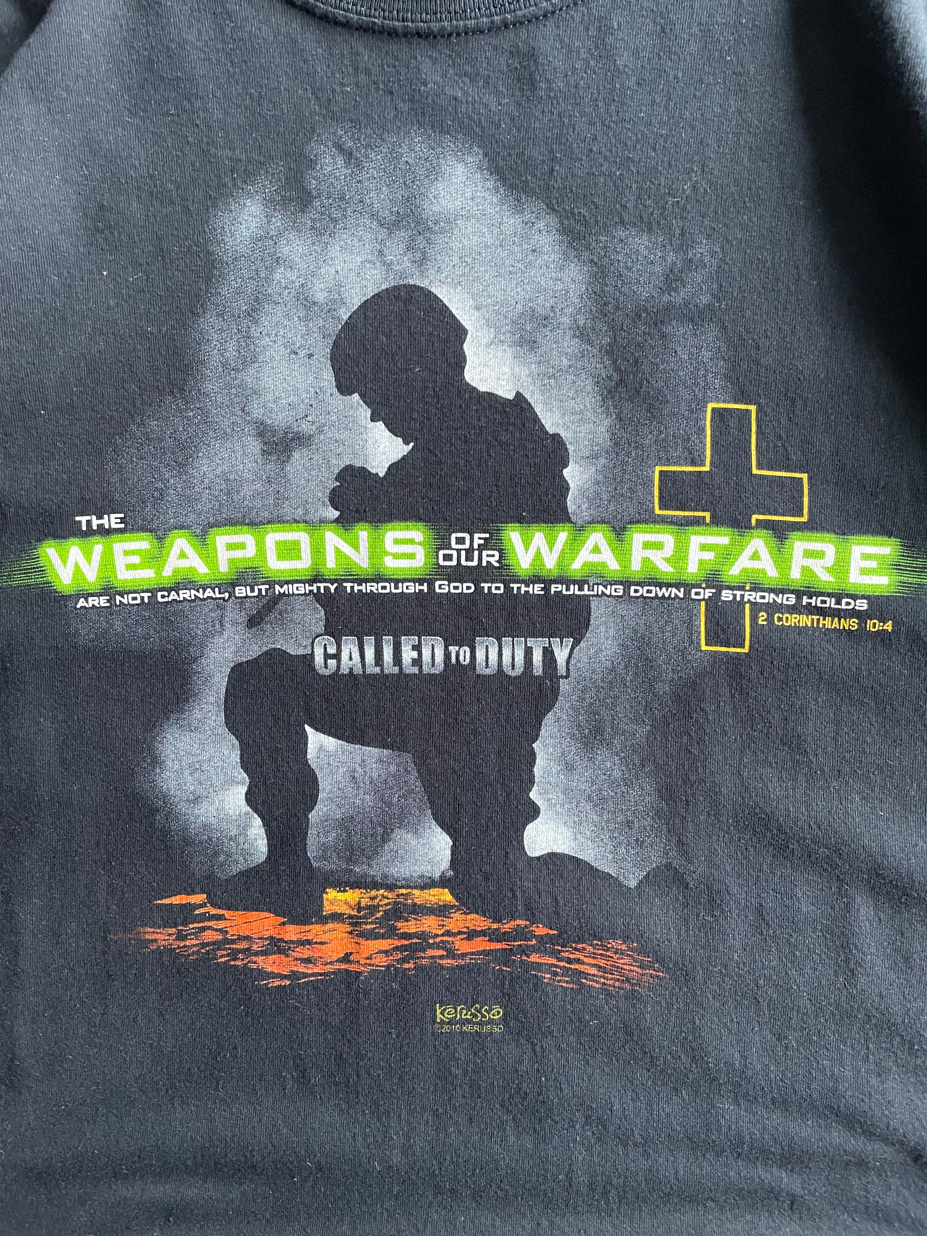 Vintage Called to Duty Modern Warfare Parody Jesus Christian Tee Shirt - 2XL
