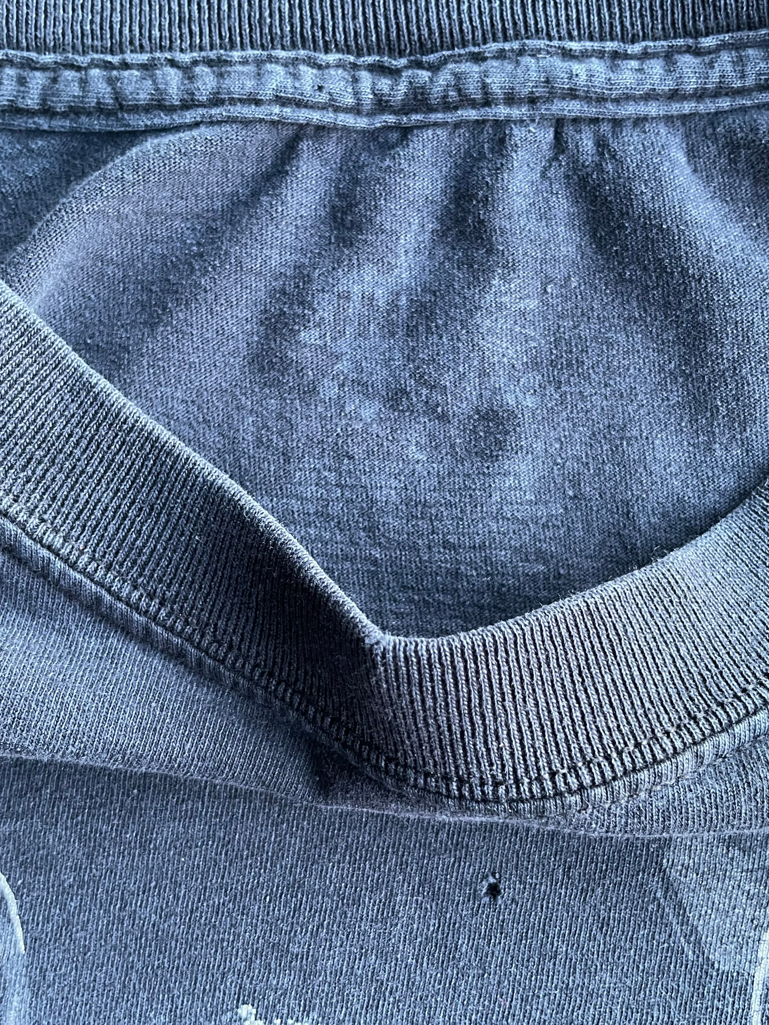 Y2K Dragon Big Print Black Longsleeve Shirt - L