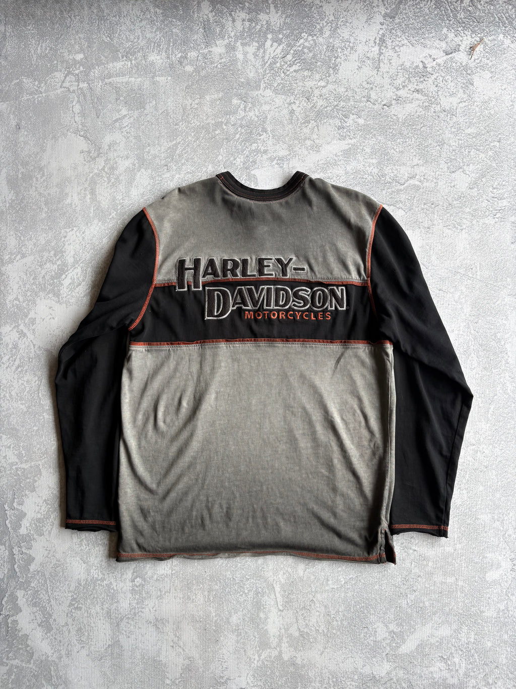 Harley Davidson Ironblock Henley Longsleeve Tee Shirt - L