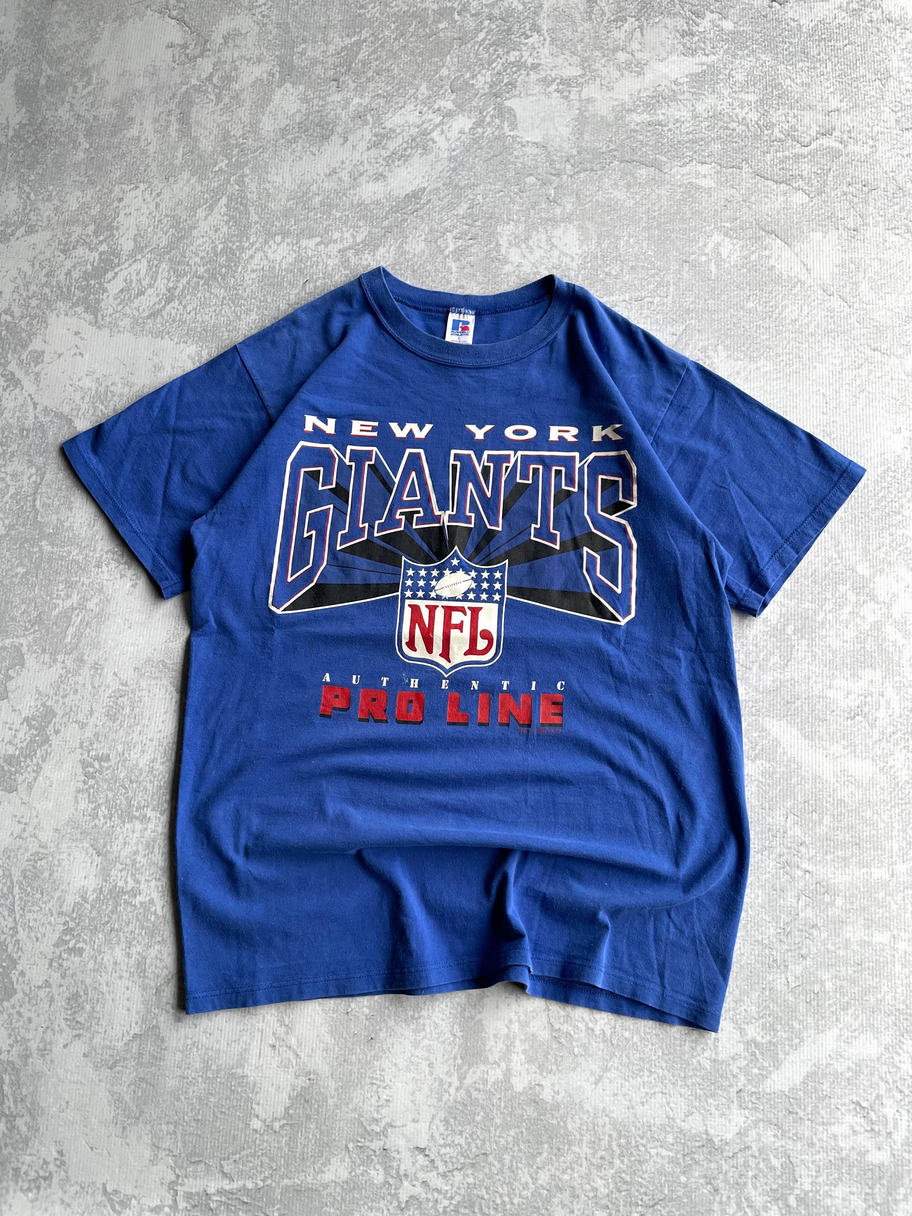 Vintage 1994 New York Giants Russell Athletic Spellout  Tee Shirt  - L