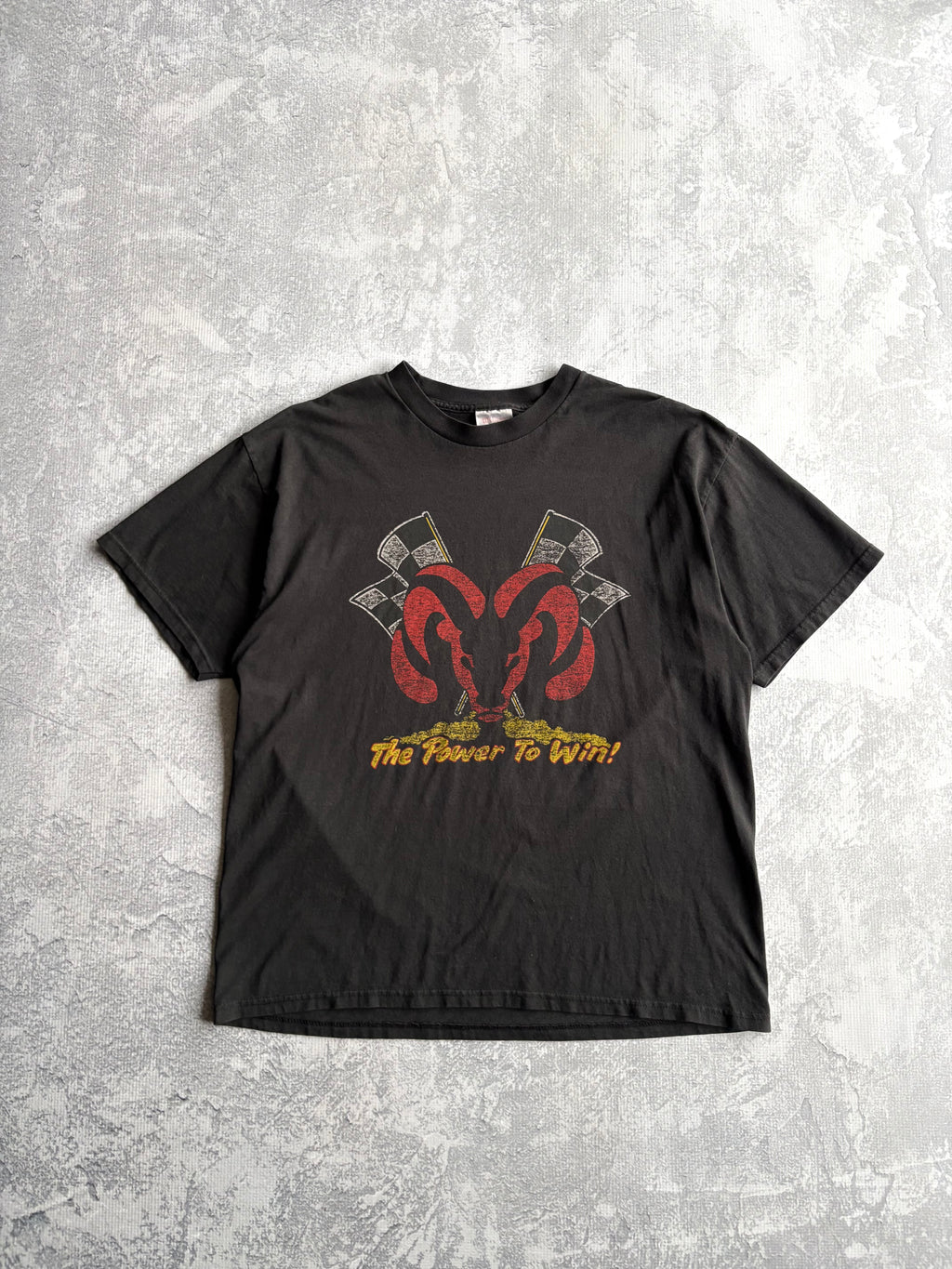 Vintage Dodge Ram Car Motors Logo Tee Shirt - L