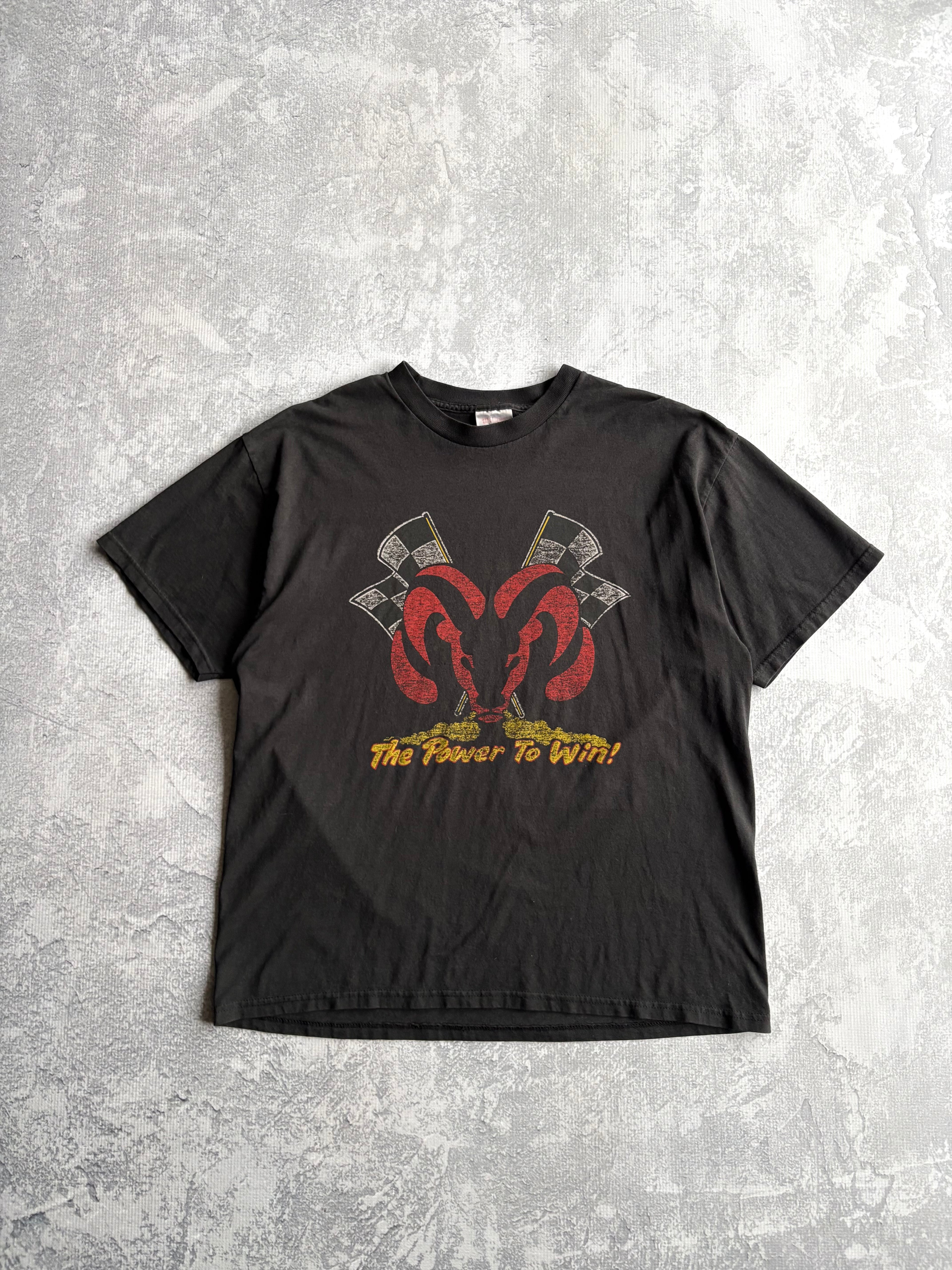 Vintage Dodge Ram Car Motors Logo Tee Shirt - L