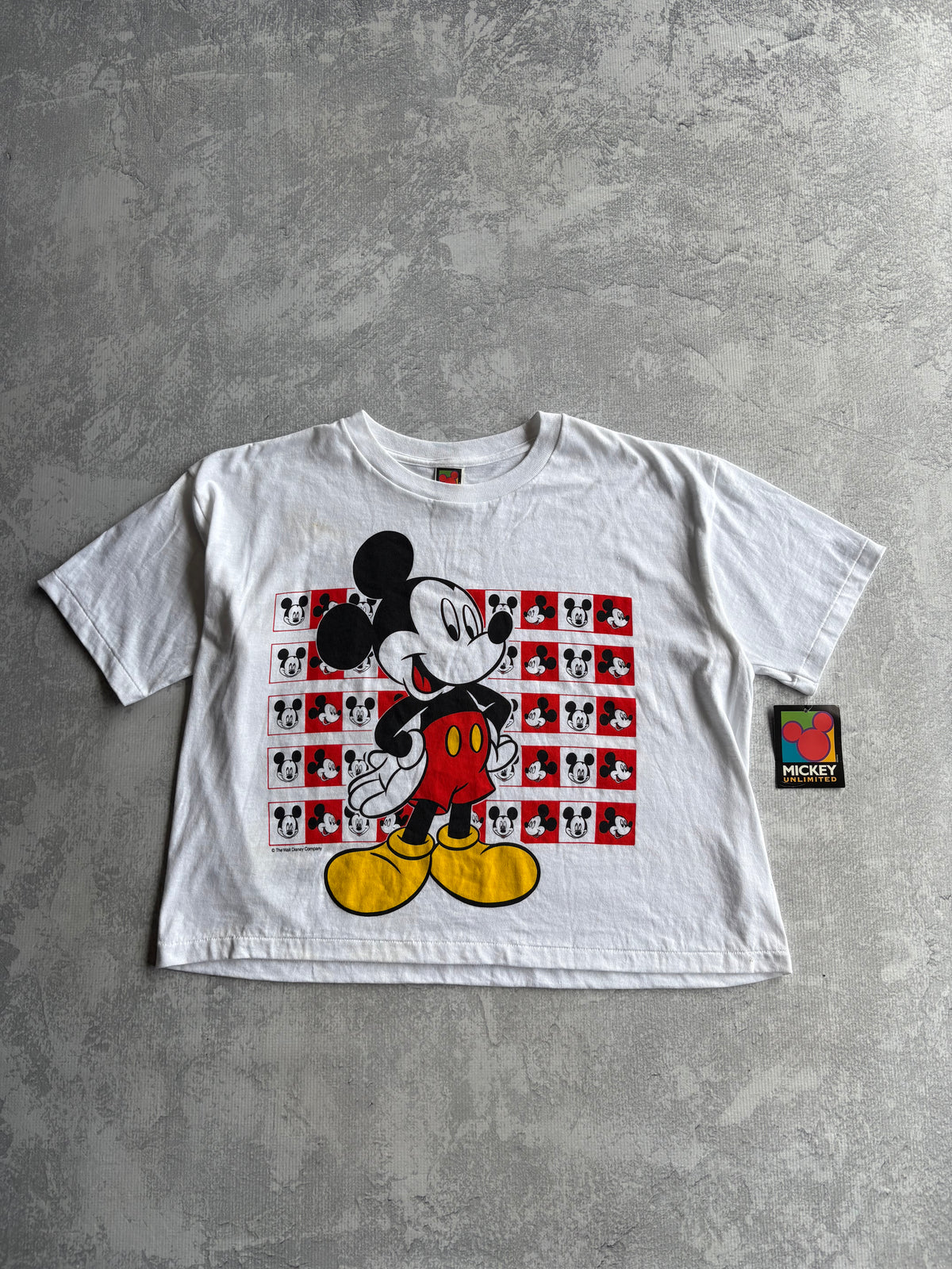 Vintage 90s Disney Mickey Mouse Box Art Cartoon Tee Shirt - L