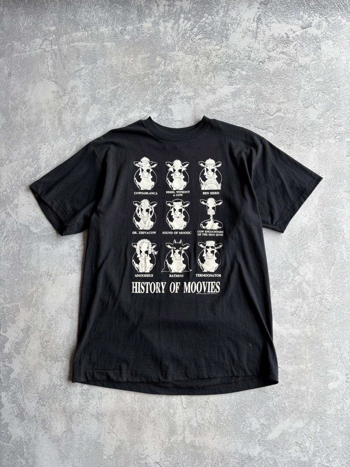 Vintage 90s History Of Moovies Parody Tee Shirt - XL