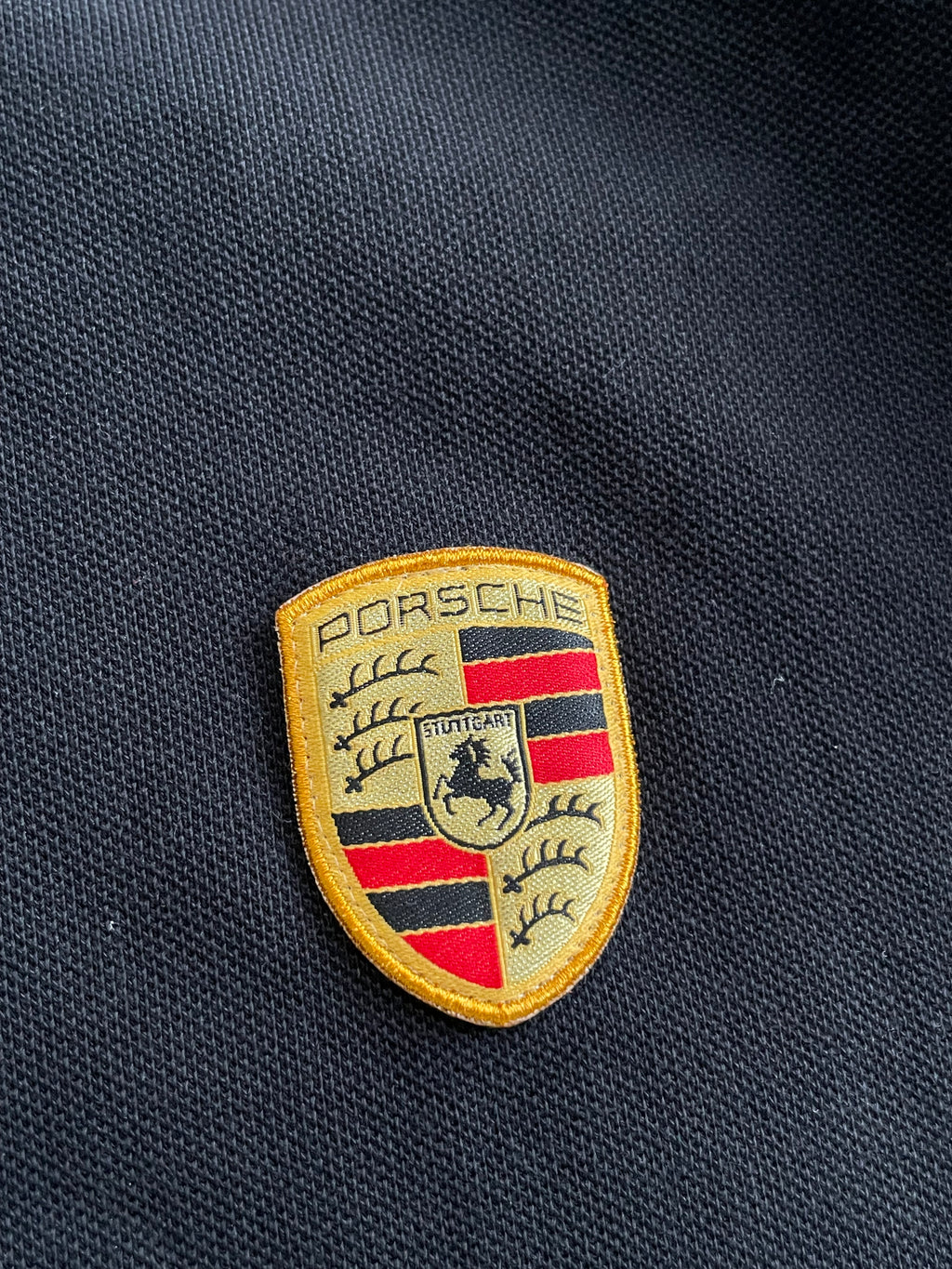 Porsche Black Collared Polo Shirt - L
