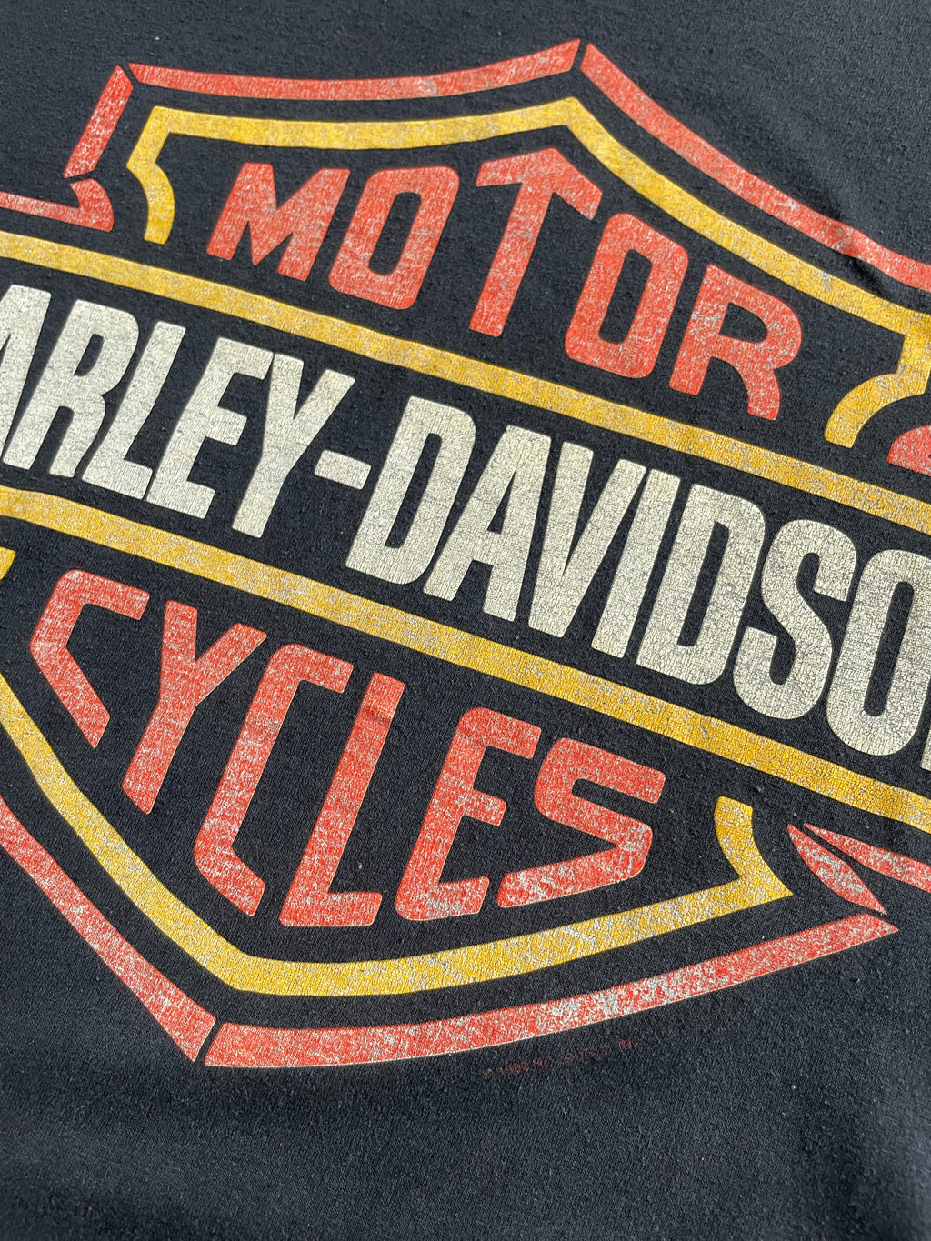 Vintage 90s Harley Davidson Big Logo Black Tee Shirt