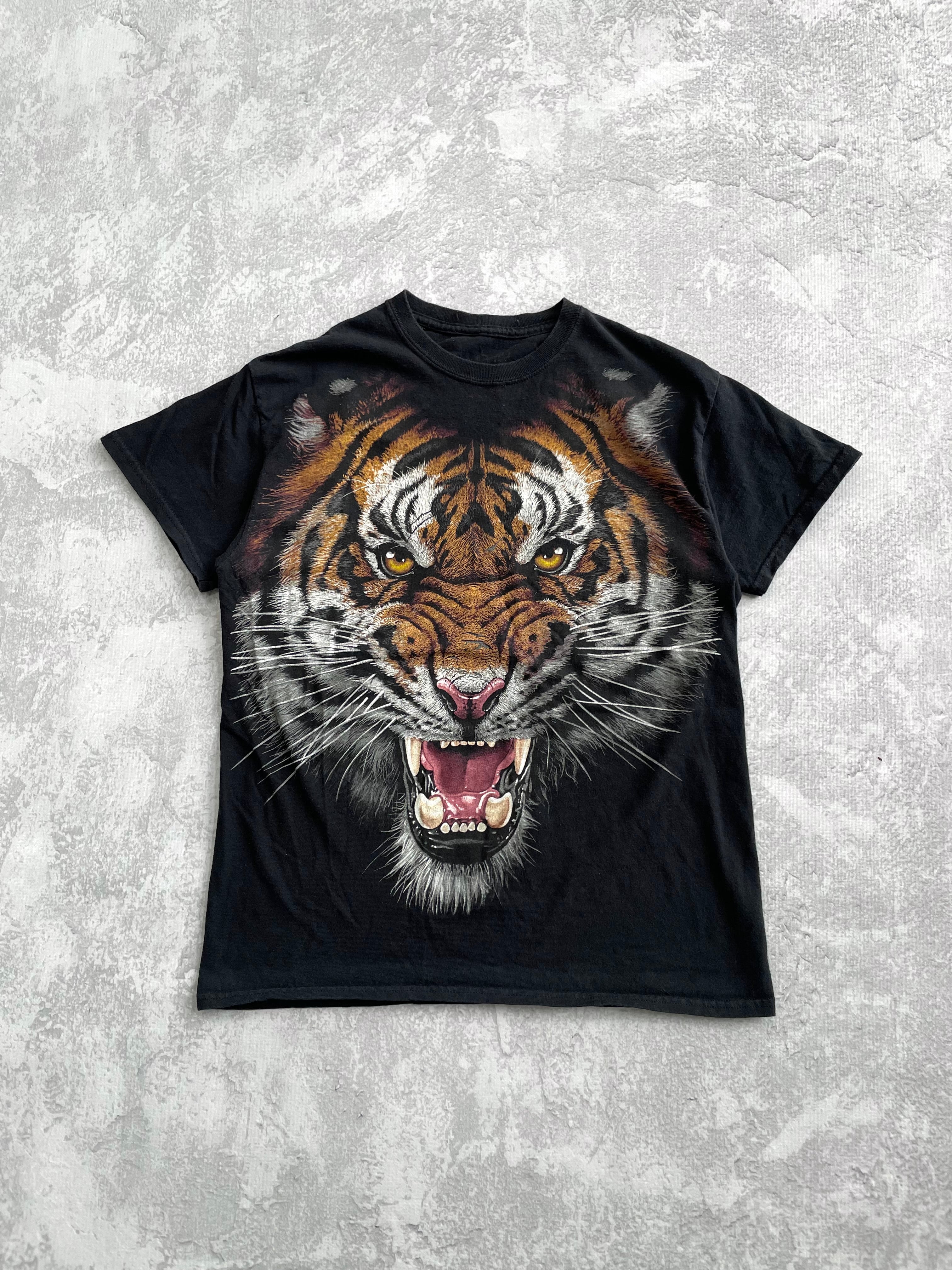 Vintage Liquid Blue Tiger Big Face Tee Shirt - M
