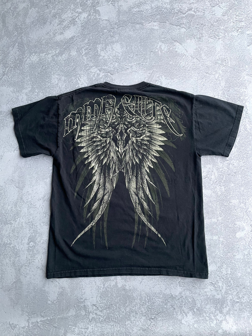 Y2K MMA Elite Skull AOP Grunge Tee Shirt  - M