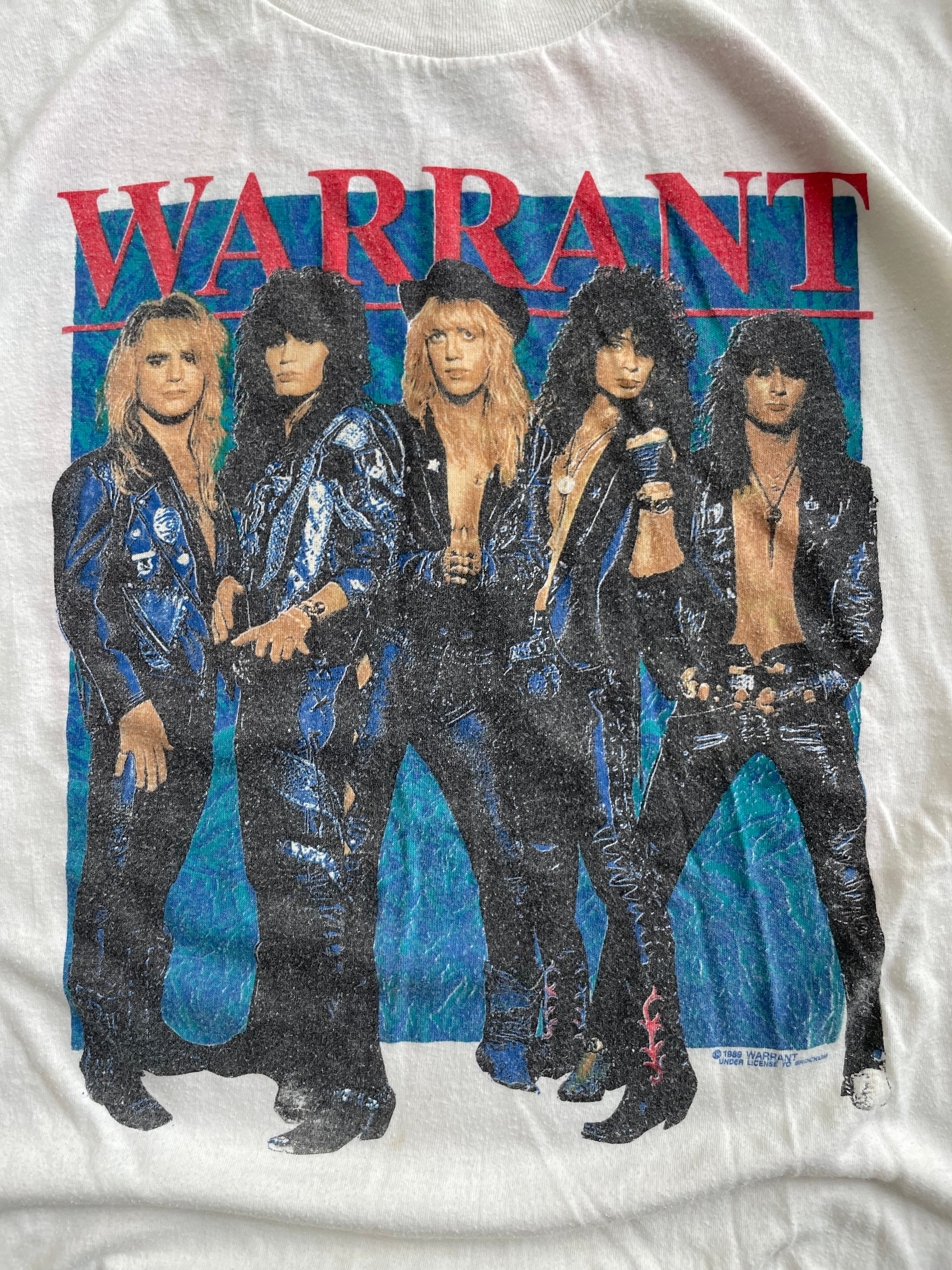 Vintage 1989 Warrant Tour Band Tee Shirt - L