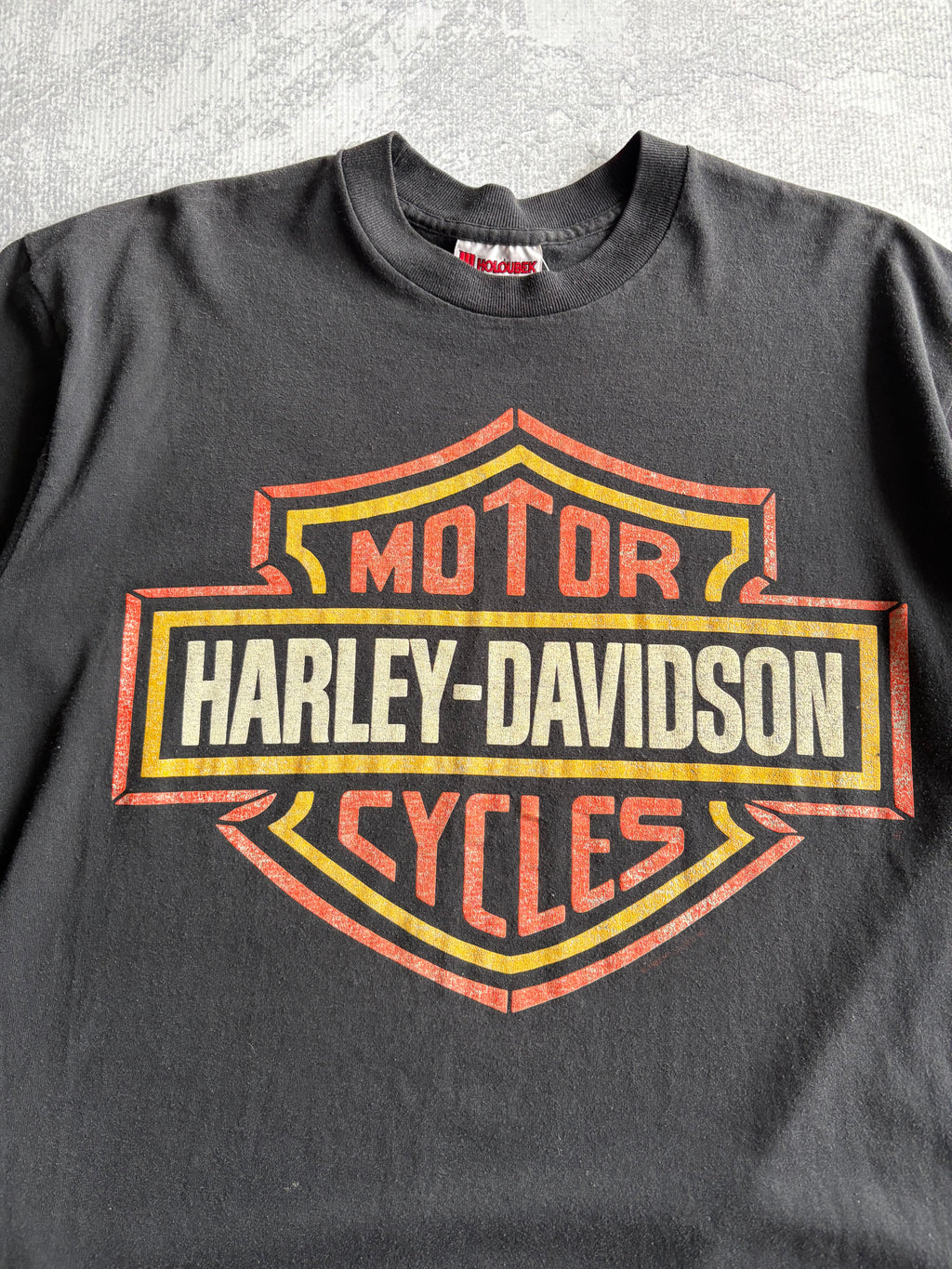 Vintage 90s Harley Davidson Big Logo Black Tee Shirt - XL