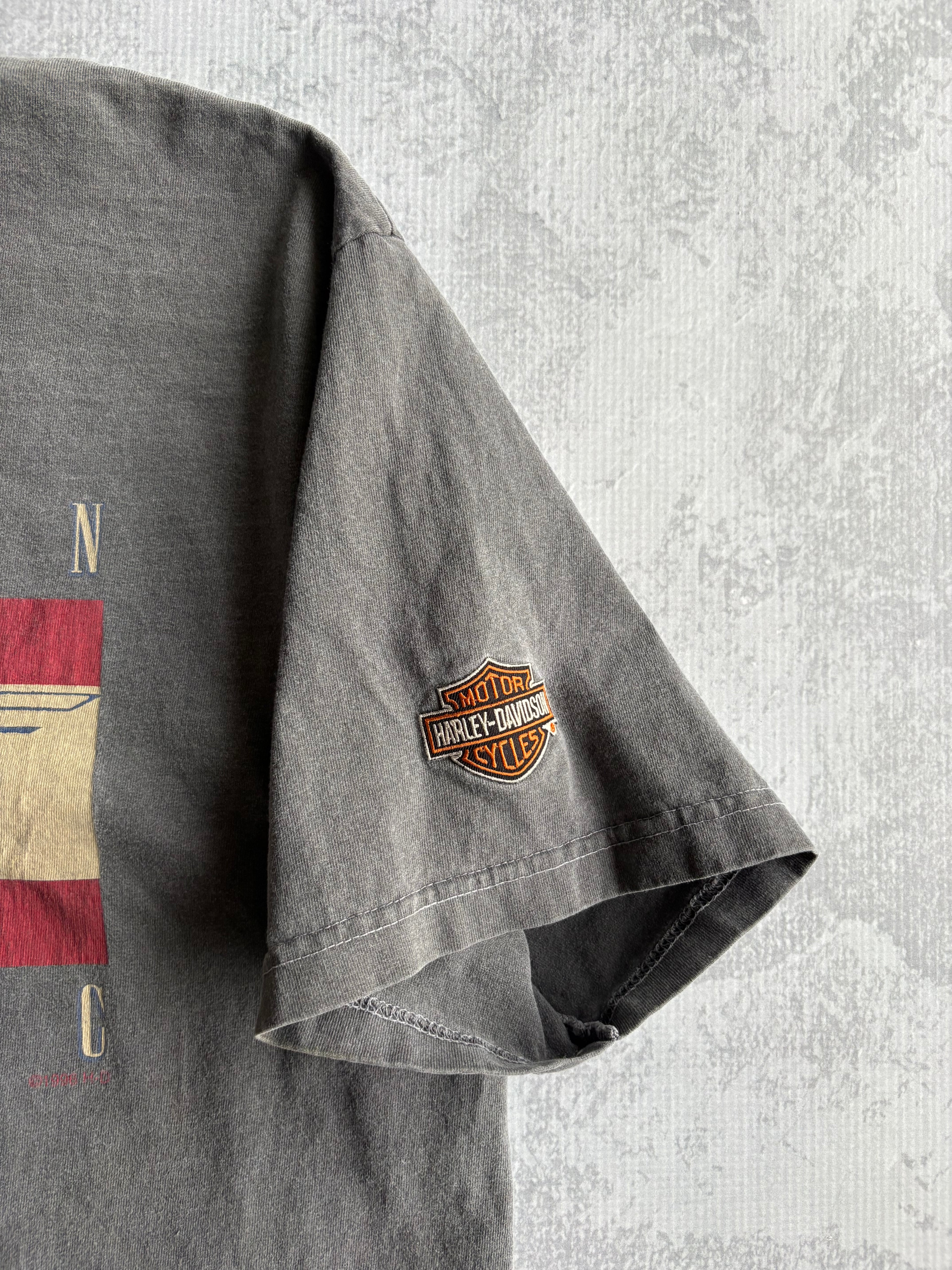Vintage Harley Davidson American Classic Grey Tee Shirt - L