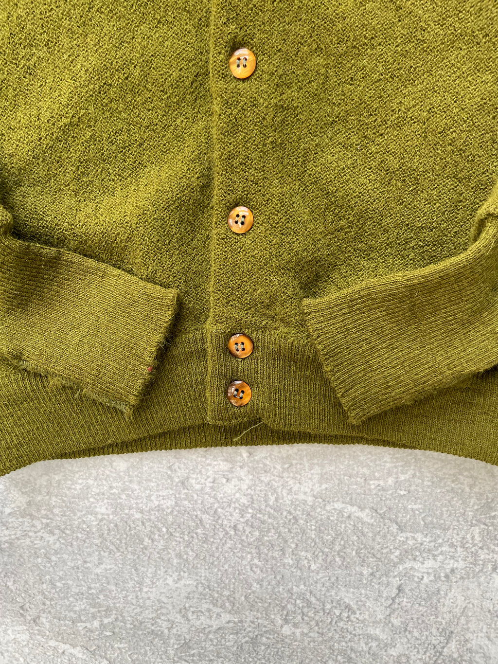 Vintage 80s Pendleton Wool Green Cardigan - M
